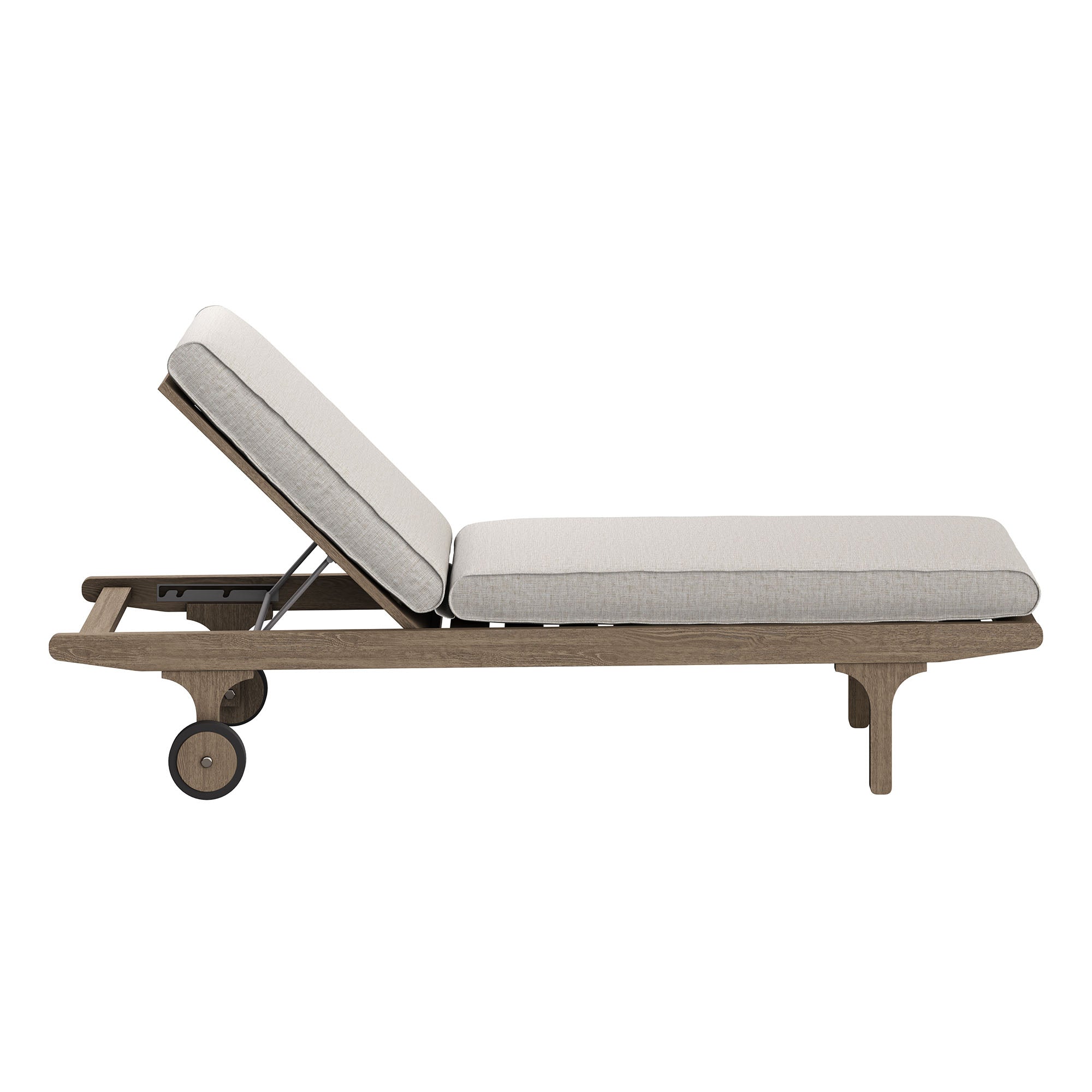 Modway EEI-7269 Saratoga Outdoor Patio Teak Wood 3-Piece Chaise Lounge Furniture Set