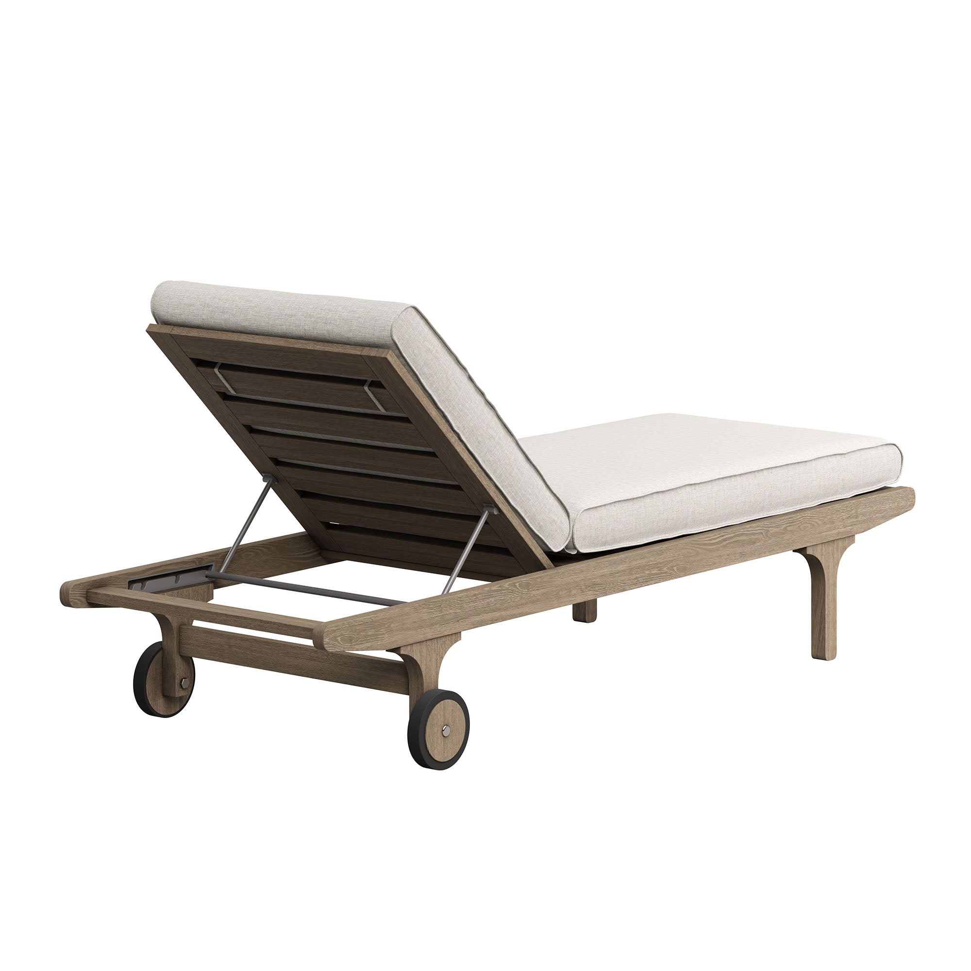 Modway EEI-7269 Saratoga Outdoor Patio Teak Wood 3-Piece Chaise Lounge Furniture Set