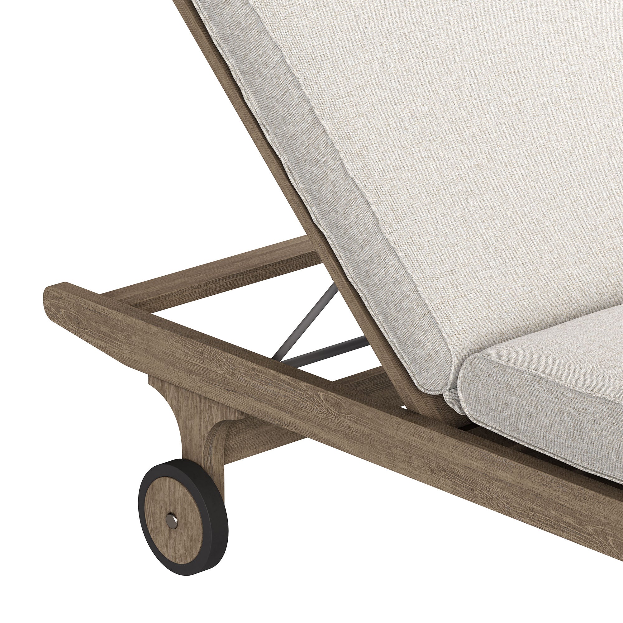 Modway EEI-7251 Saratoga Outdoor Patio Teak Chaise Lounge Chair