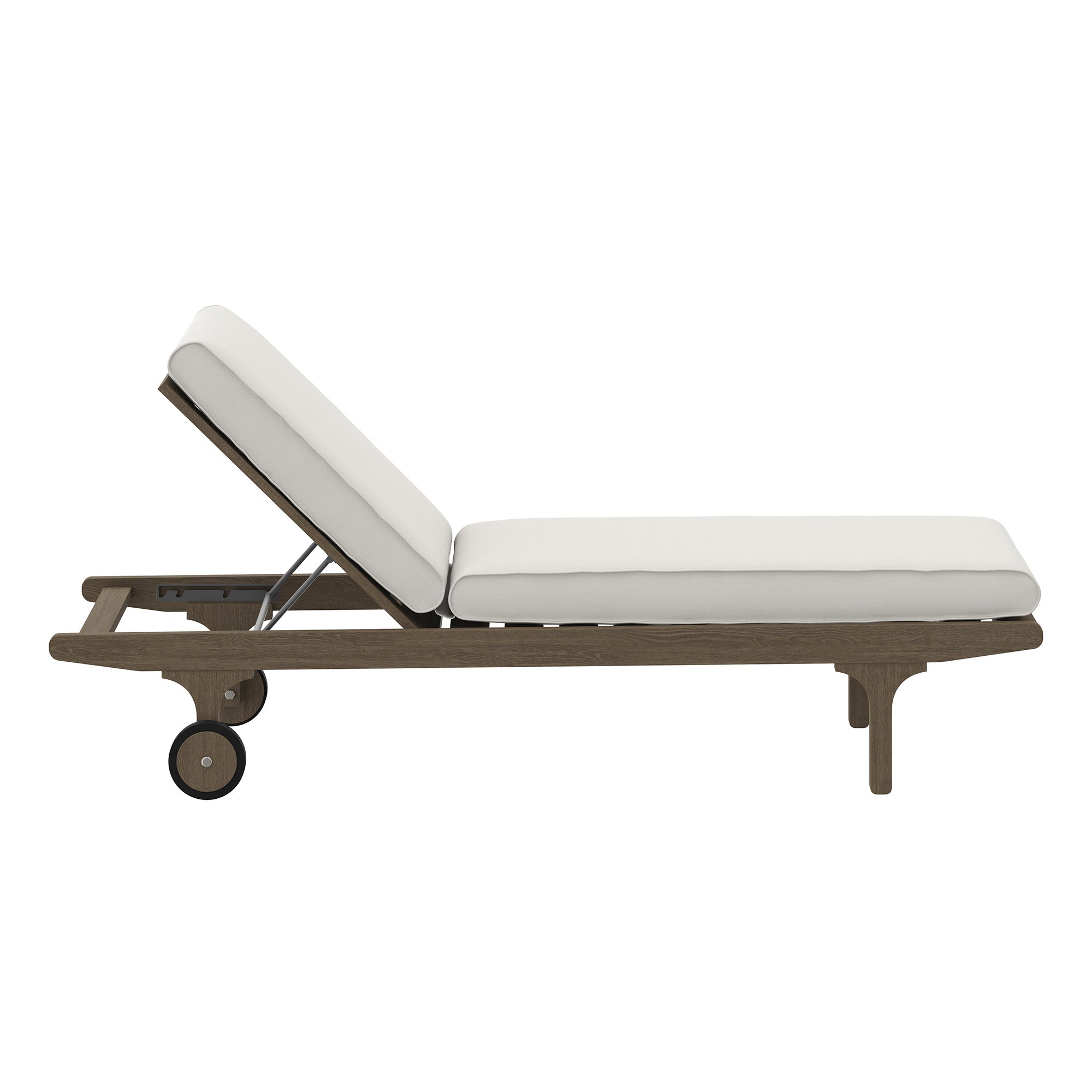 Modway Saratoga Outdoor Patio Teak Chaise Lounge Chair