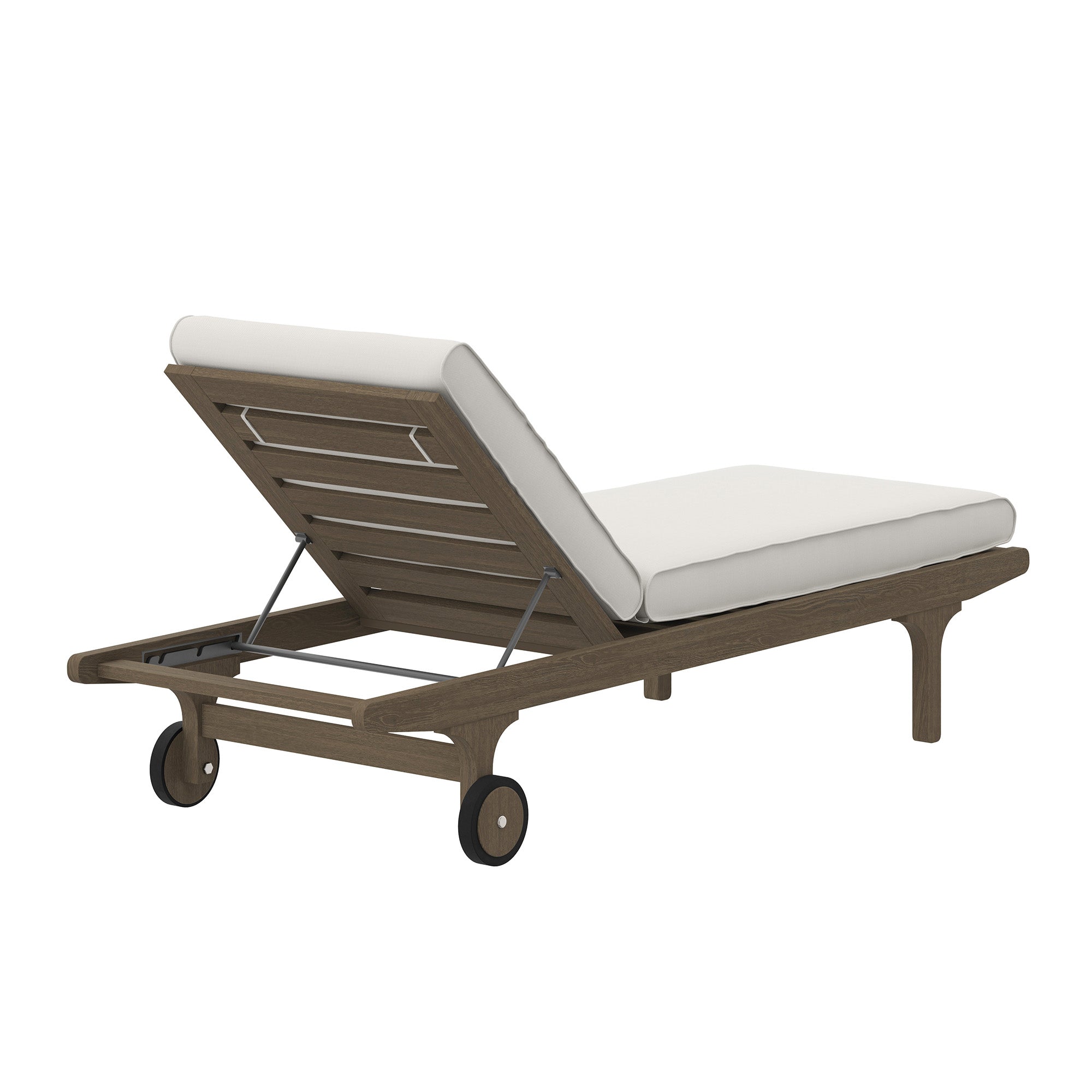 Modway Saratoga Outdoor Patio Teak Chaise Lounge Chair