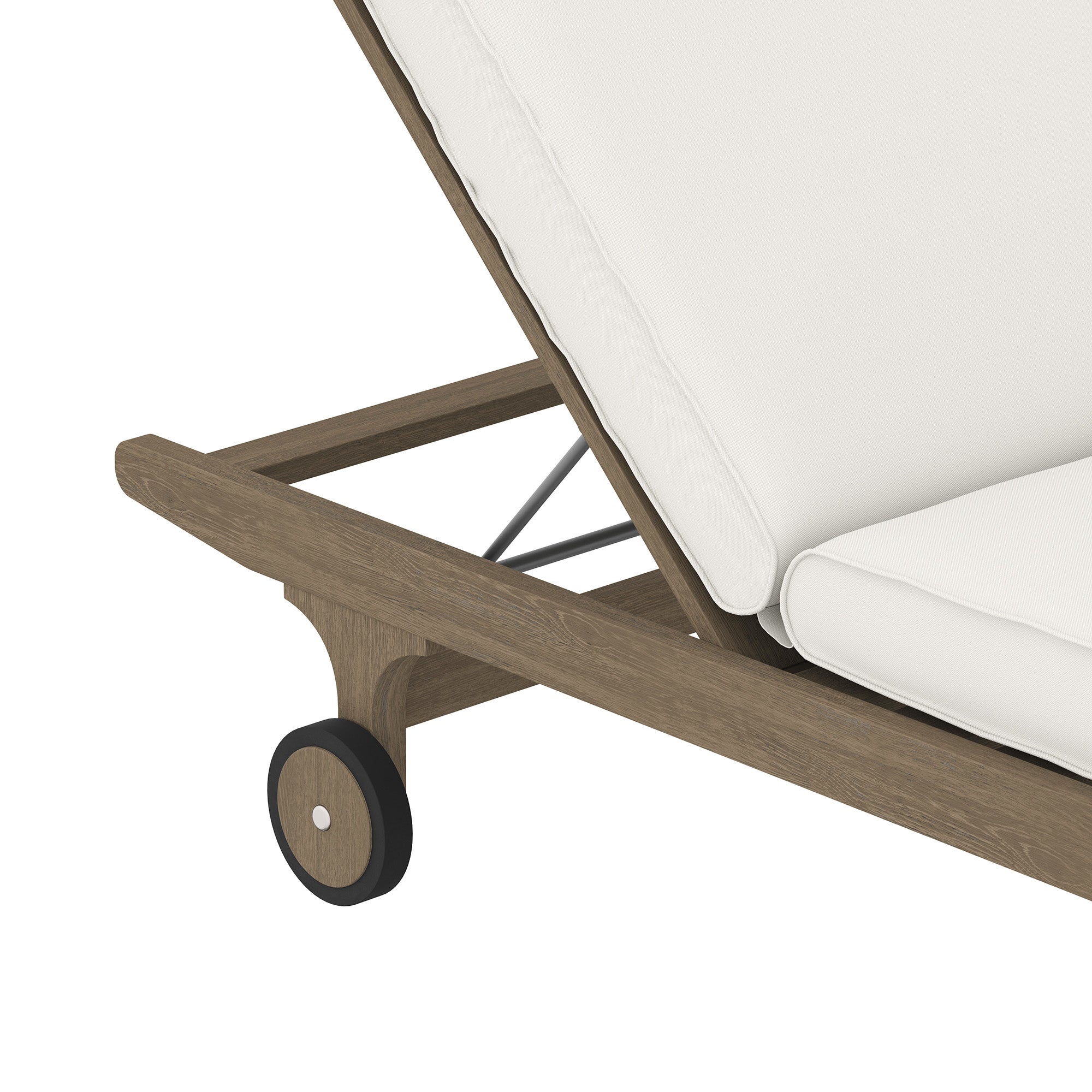 Modway Saratoga Outdoor Patio Teak Chaise Lounge Chair