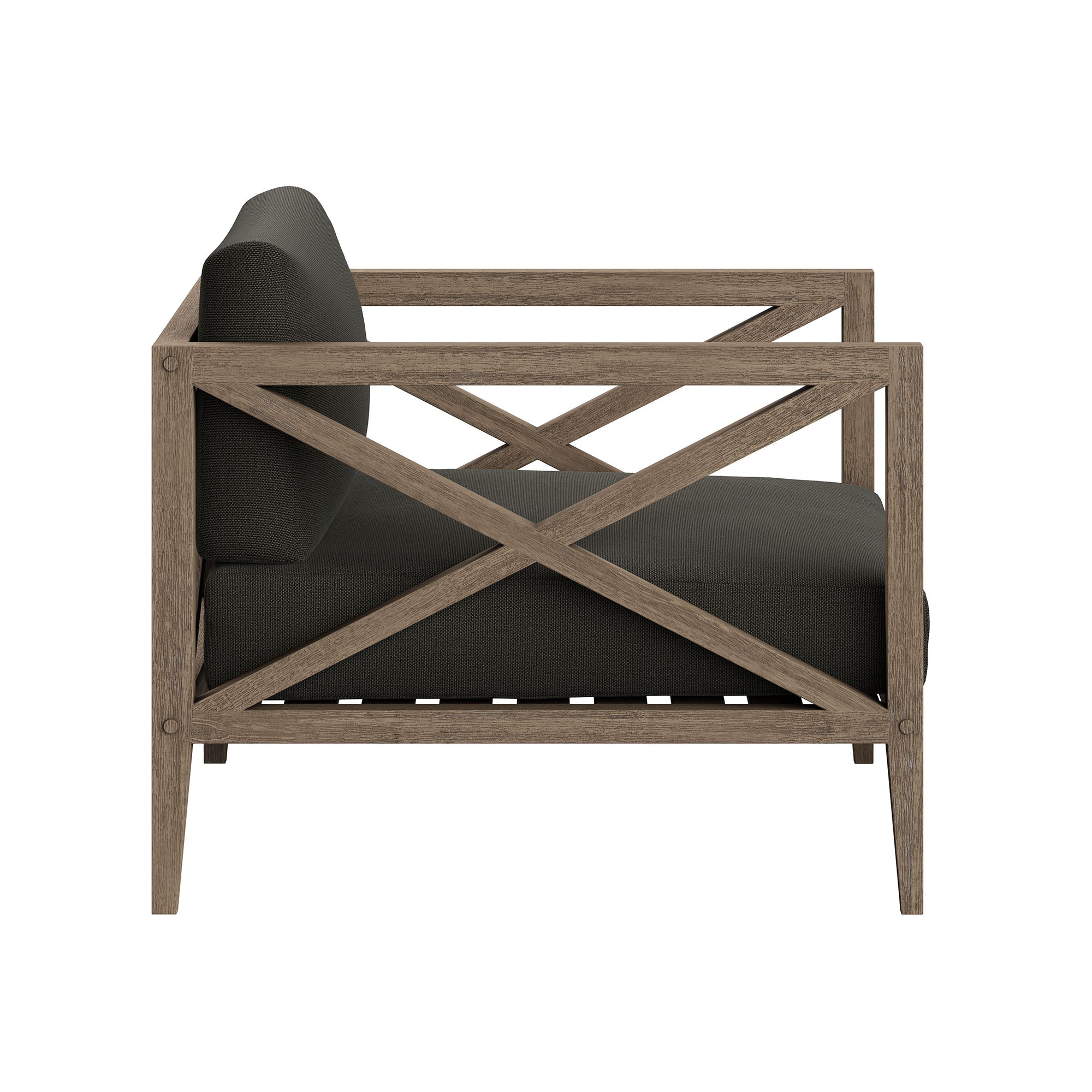 Modway EEI-7275 Northlake 3-Piece Outdoor Patio Teak Wood Furniture Set with Armchair and Side Table