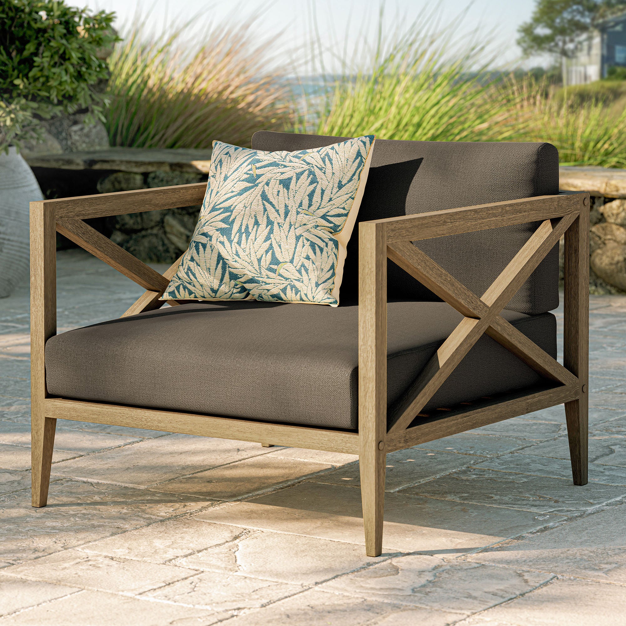 Modway EEI-7252 Northlake Outdoor Patio Teak Armchair