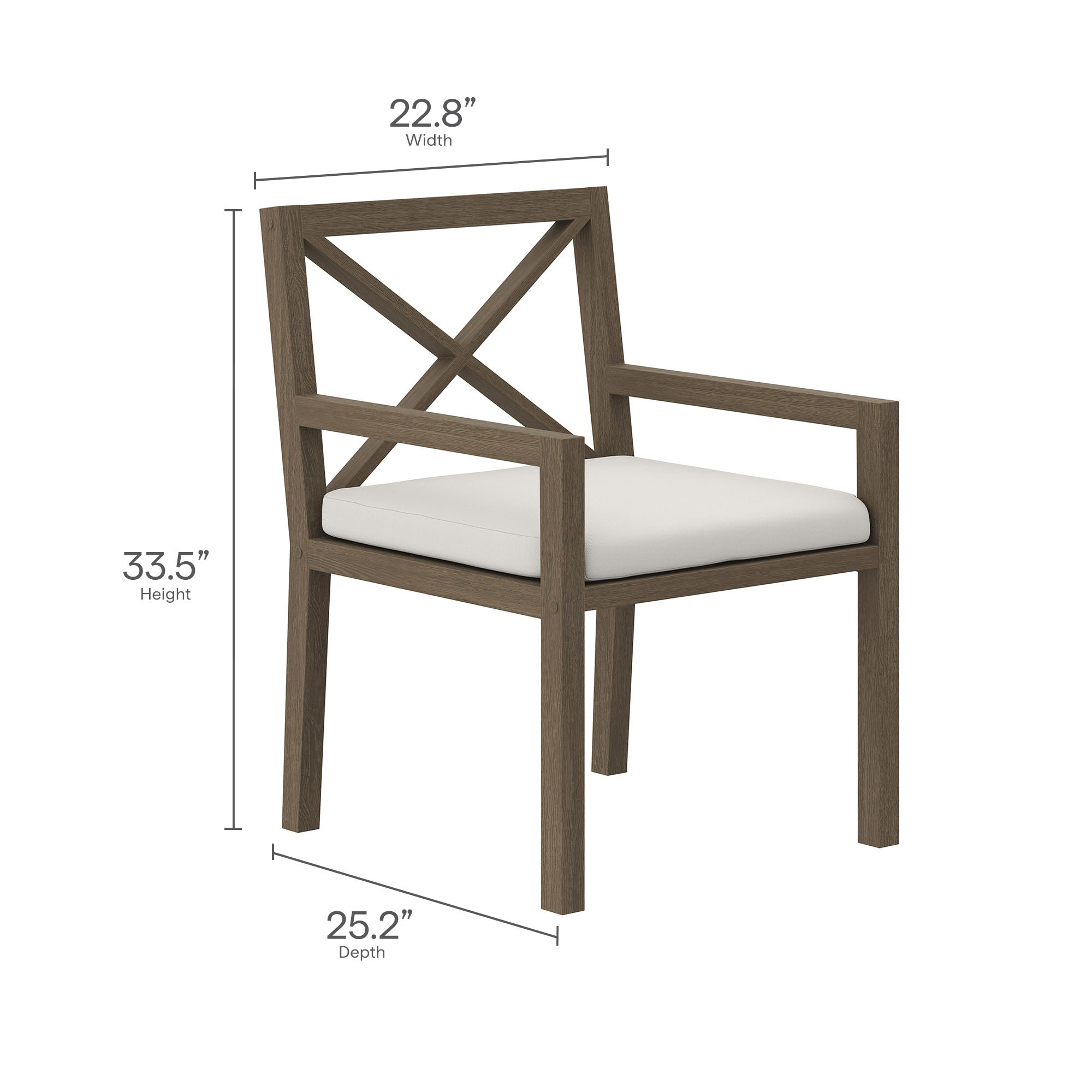 Modway Northlake Outdoor Patio Teak Dining Armchair