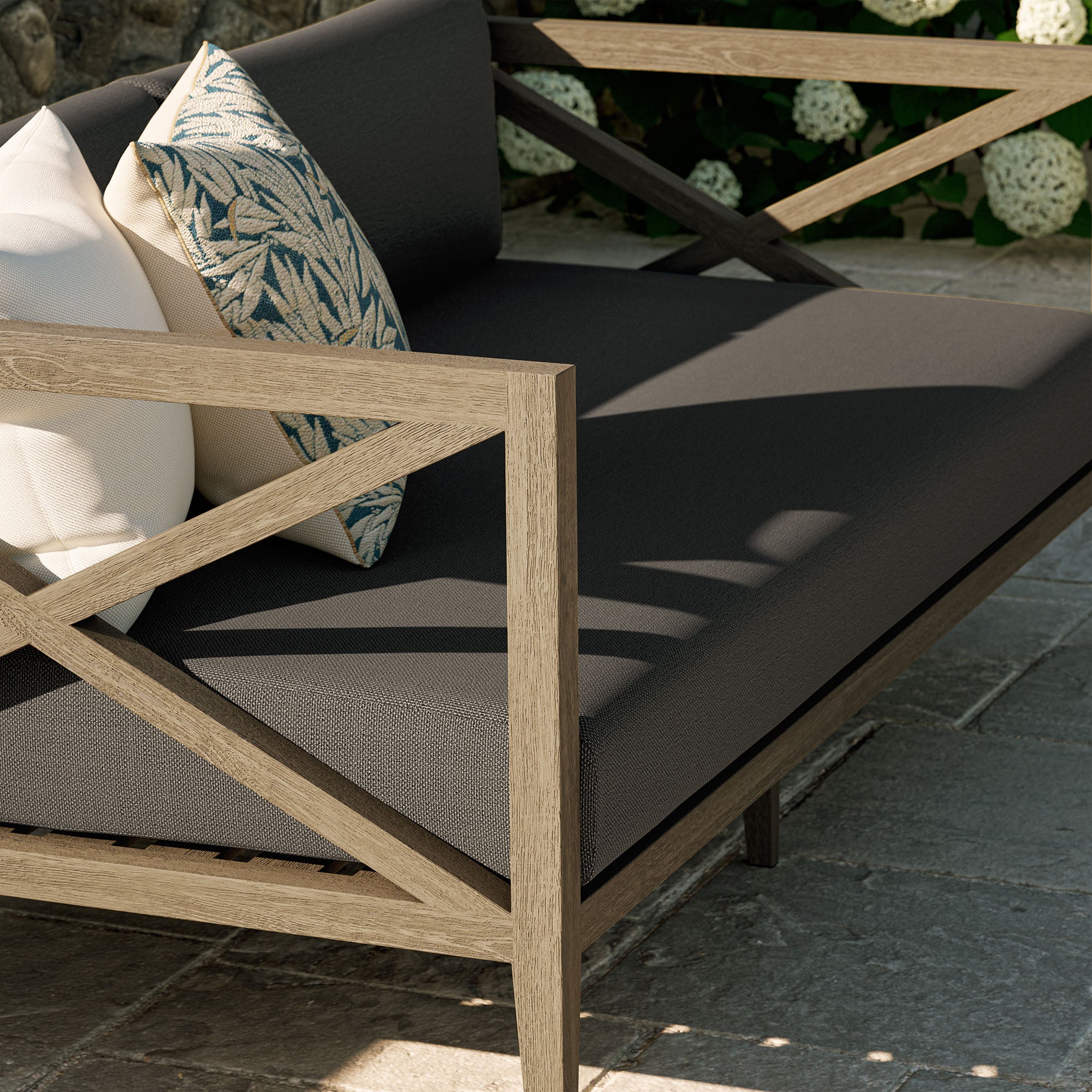 Modway EEI-7254 Northlake Outdoor Patio Teak Loveseat