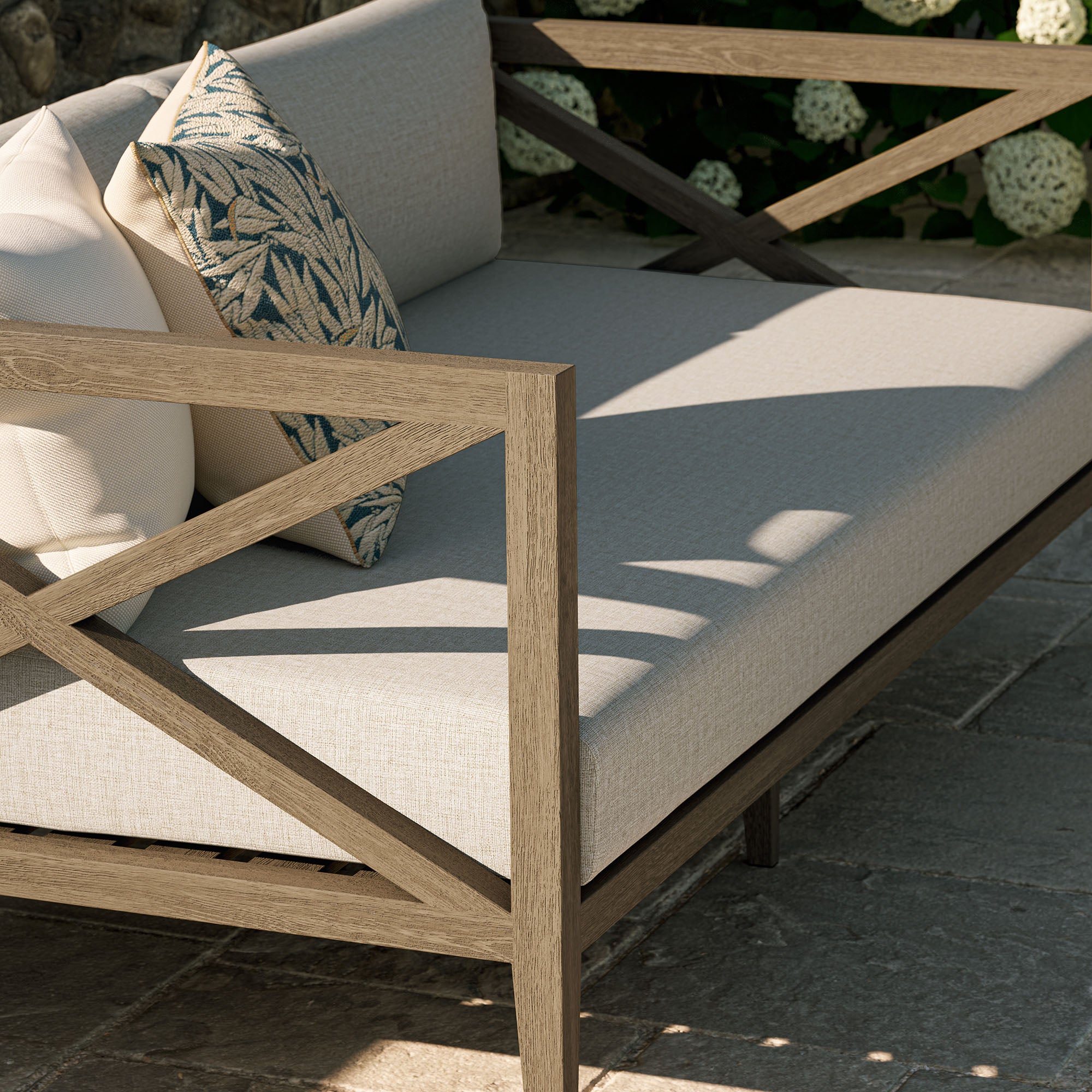 Modway EEI-7254 Northlake Outdoor Patio Teak Loveseat