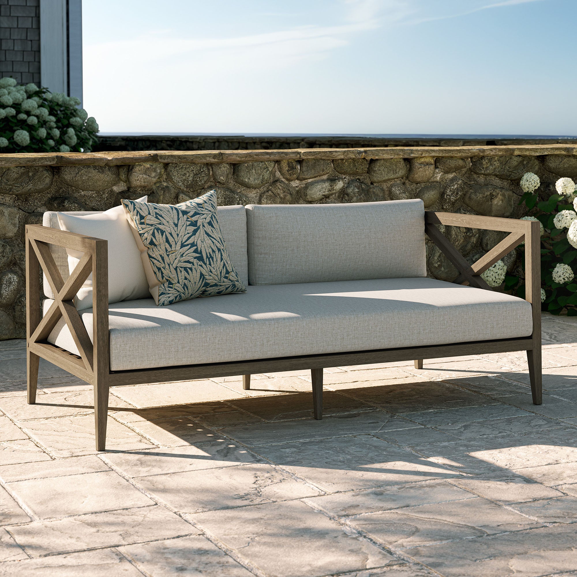 Modway EEI-7254 Northlake Outdoor Patio Teak Loveseat