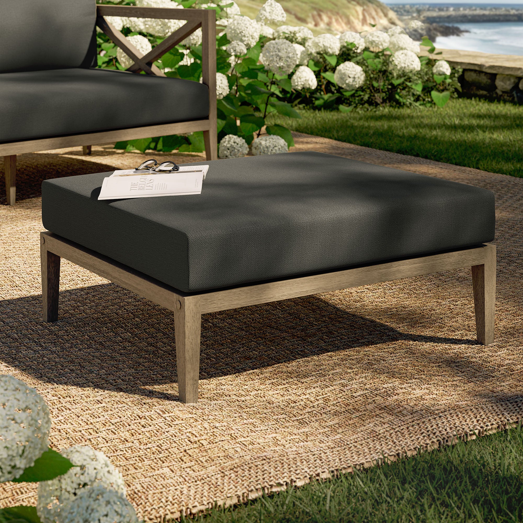 Modway EEI-7255 Northlake Outdoor Patio Teak Ottoman