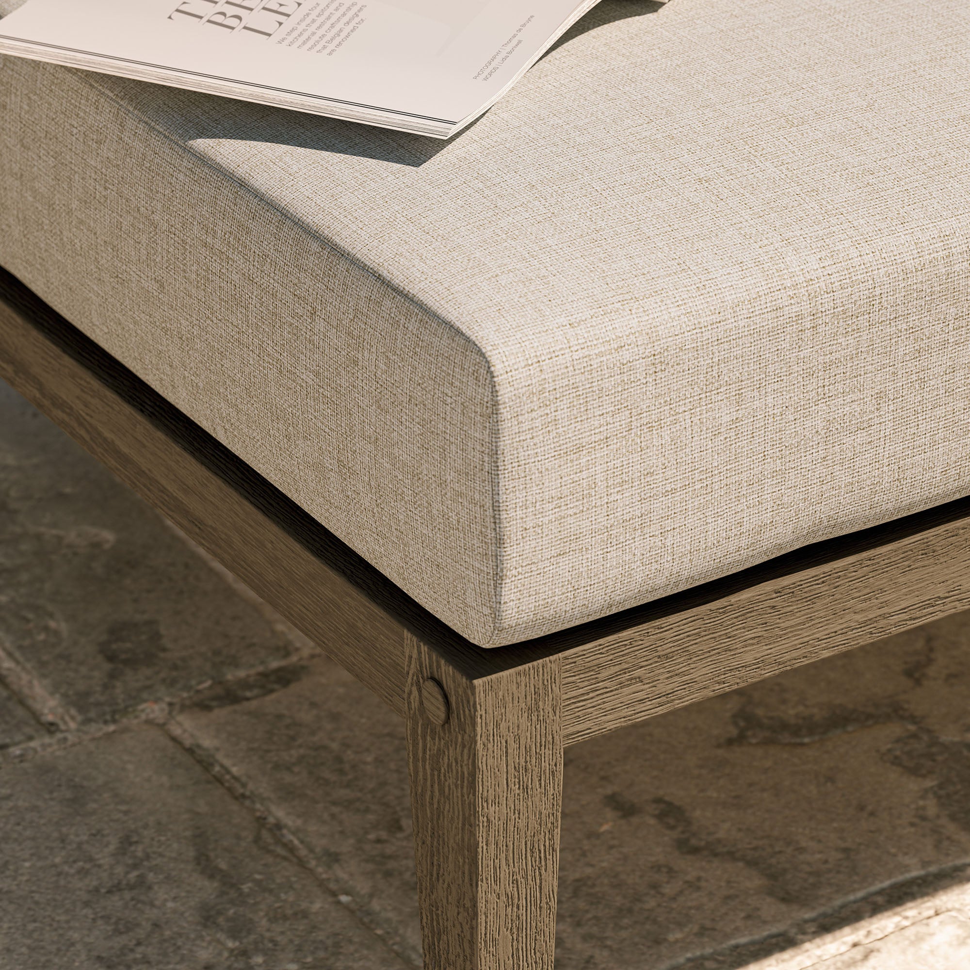 Modway EEI-7255 Northlake Outdoor Patio Teak Ottoman
