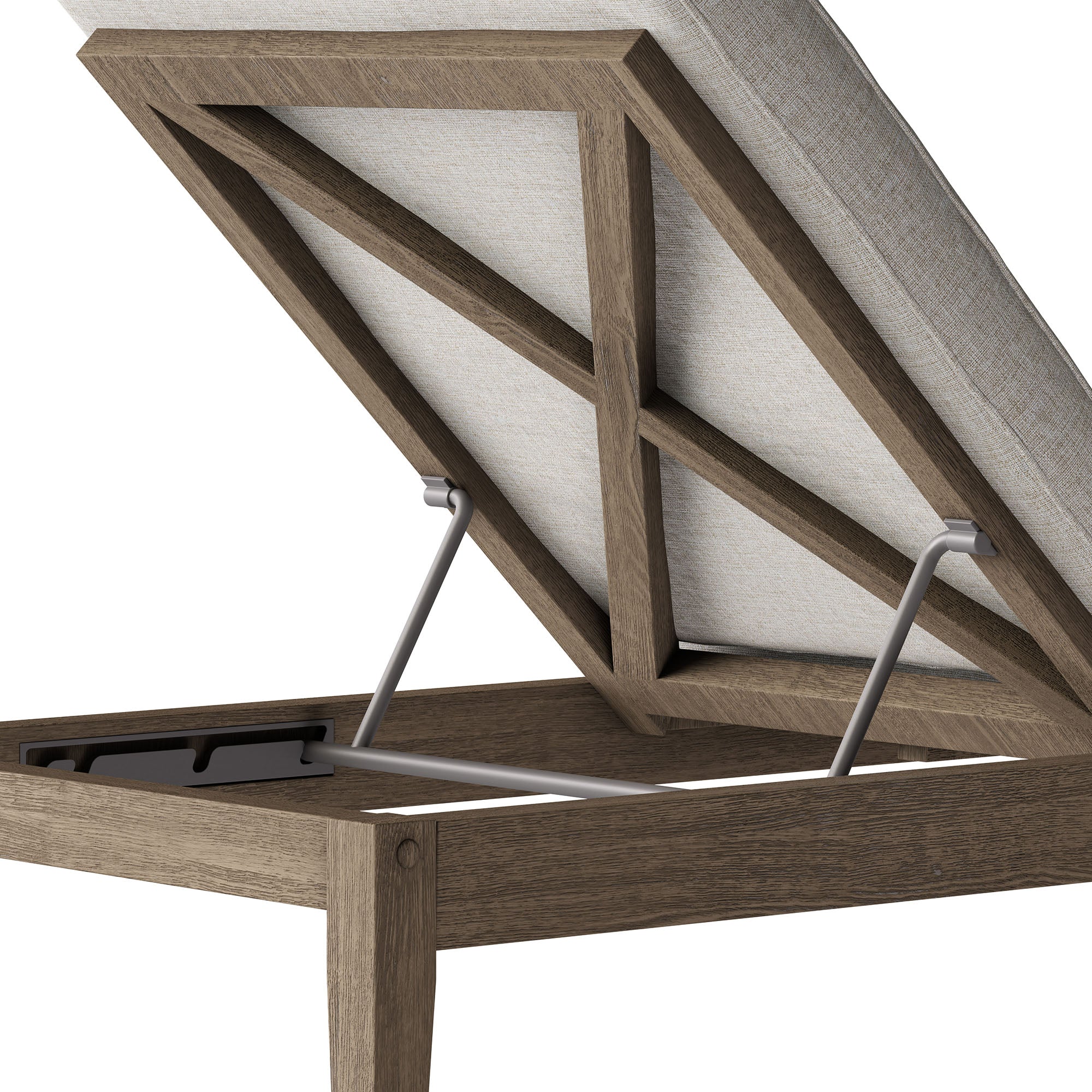 Modway EEI-7256 Northlake Outdoor Patio Teak Chaise Lounge