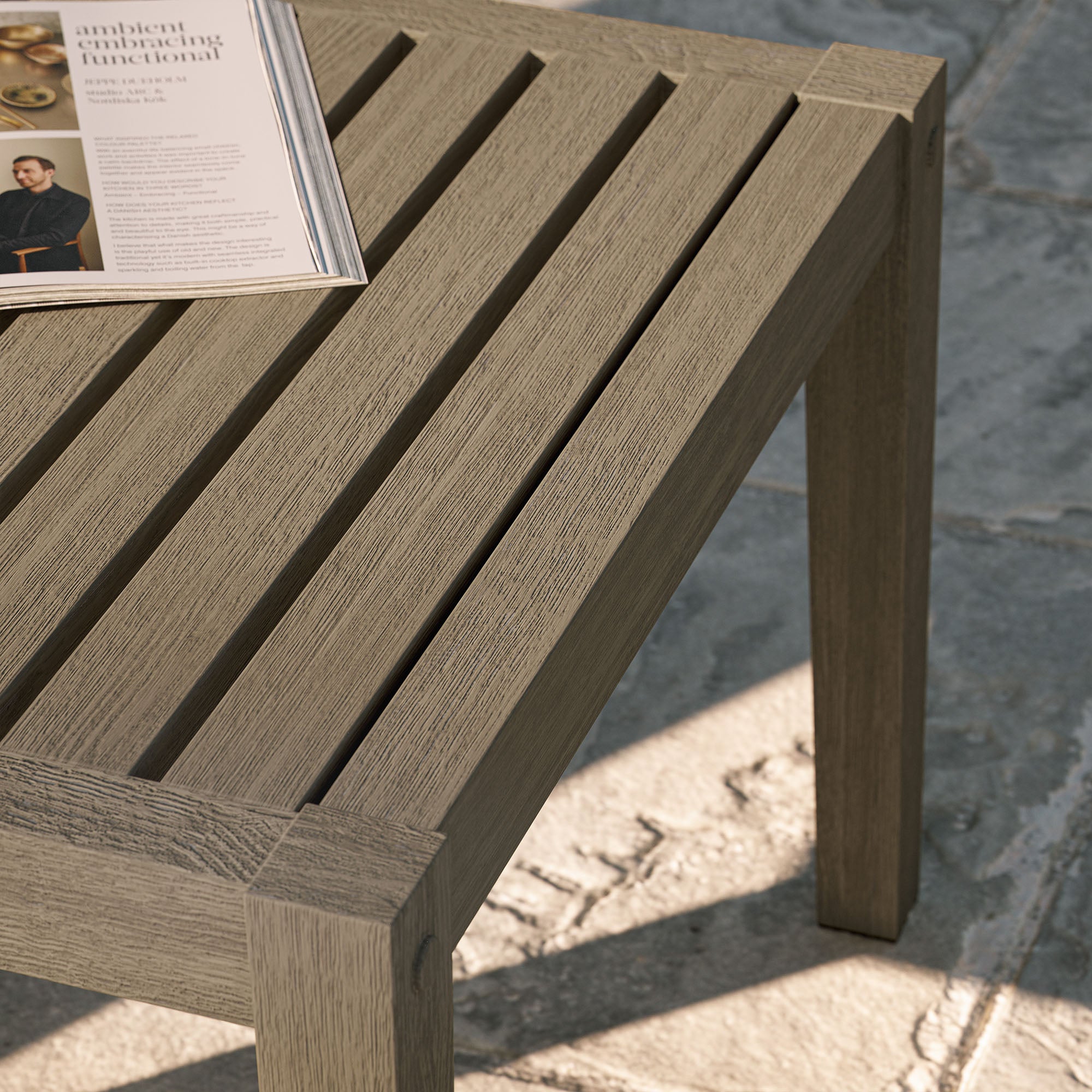Modway Northlake Square Outdoor Patio Teak Side Table