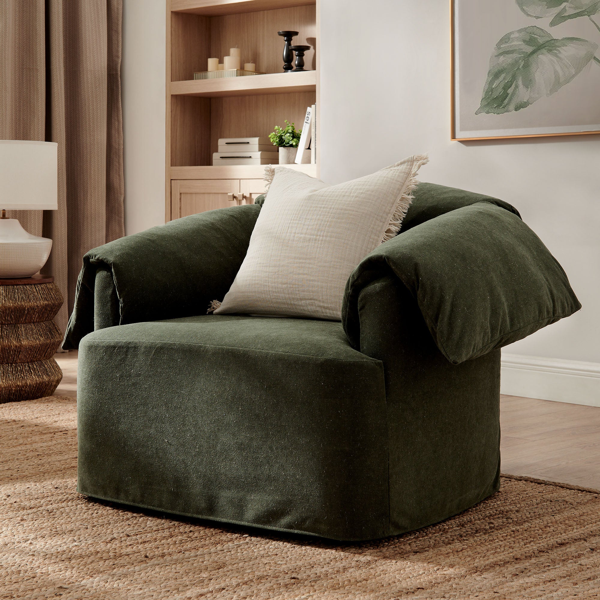 Modway Lark Slipcovered Fabric Oversized Armchair
