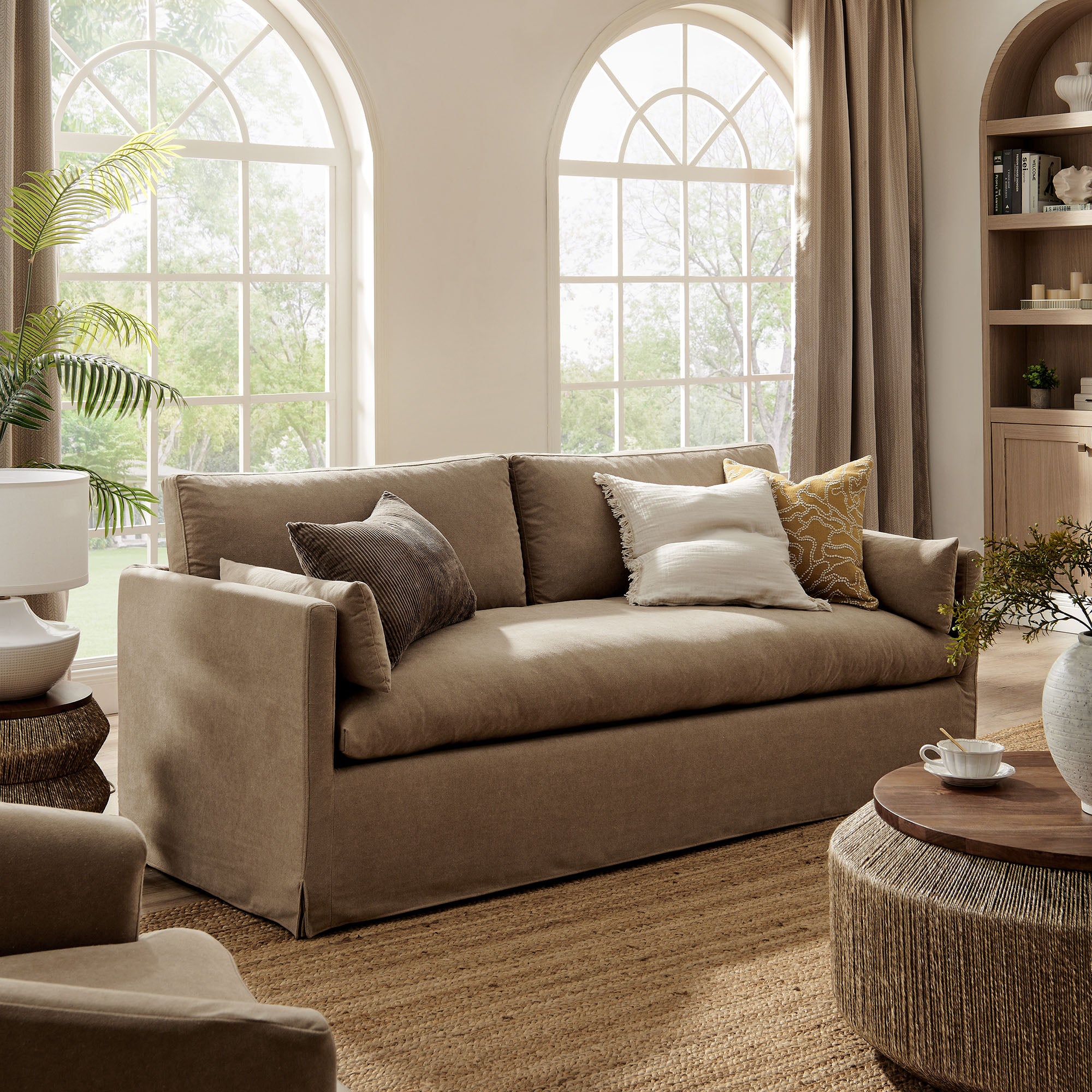 Modway Wellfleet 85" Slipcovered Fabric Sofa