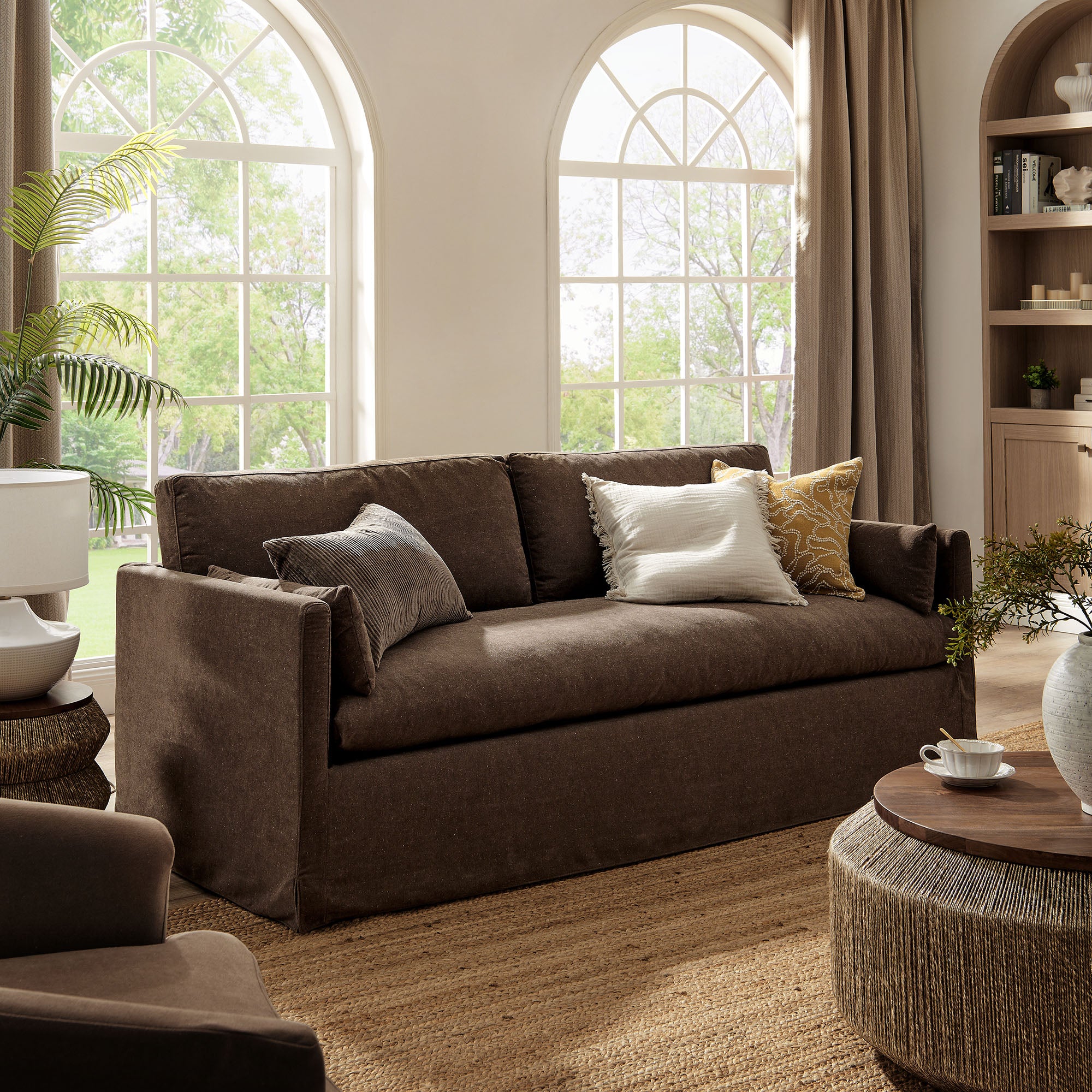 Modway Wellfleet 85" Slipcovered Fabric Sofa