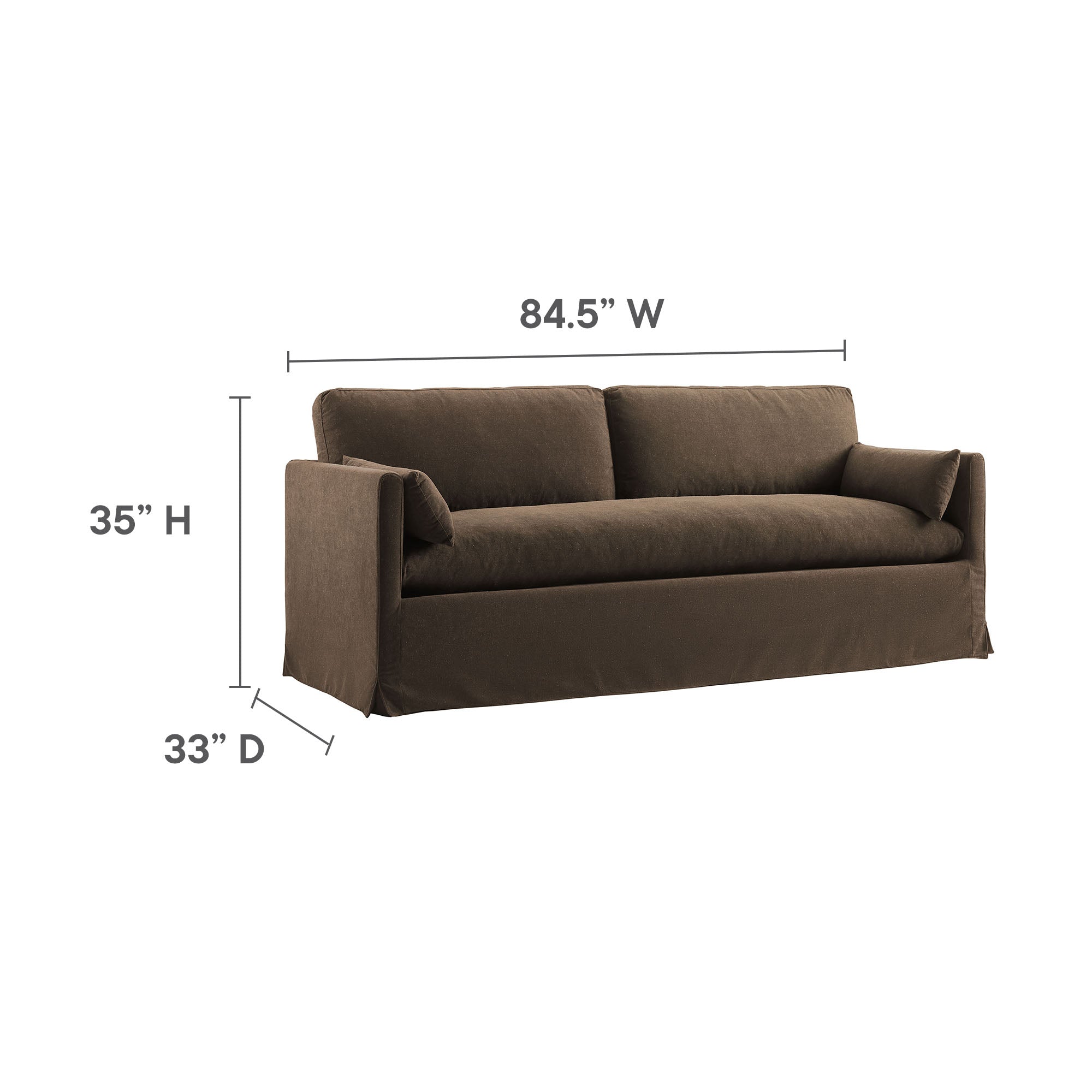 Modway Wellfleet 85" Slipcovered Fabric Sofa