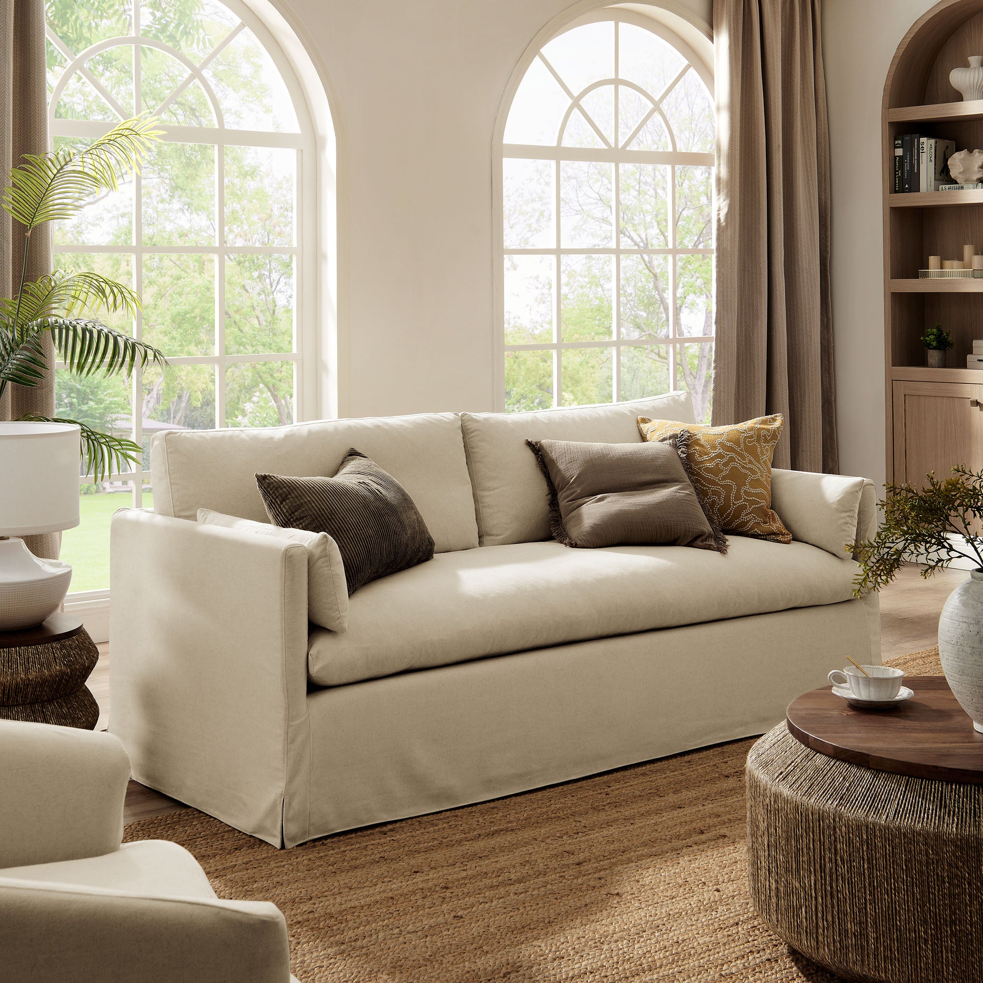 Modway Wellfleet 85" Slipcovered Fabric Sofa