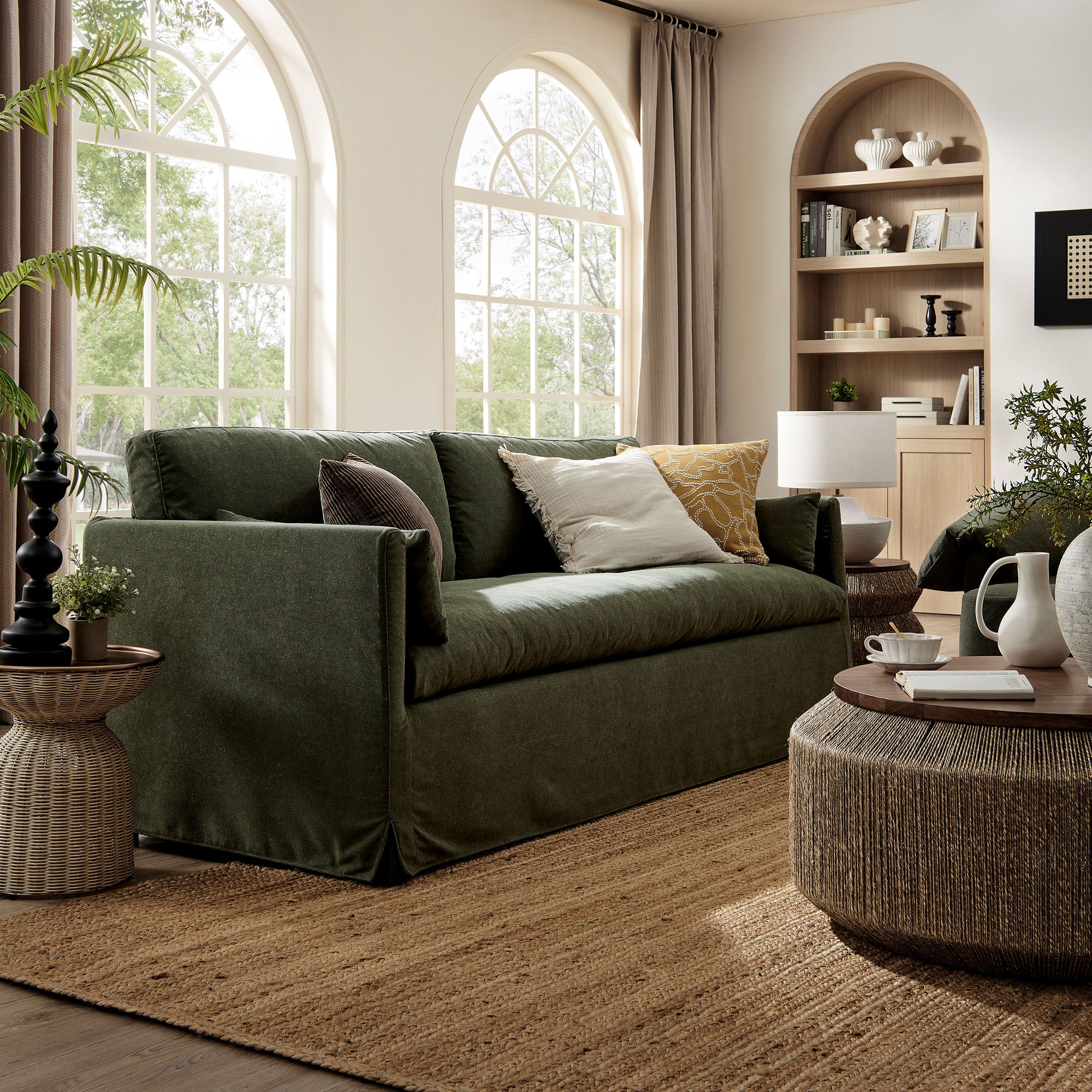 Modway Wellfleet 85" Slipcovered Fabric Sofa