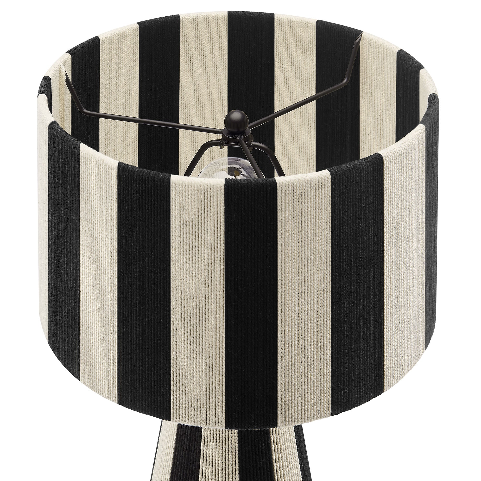 Renae Handwoven Cotton Thread Striped Table Lamp