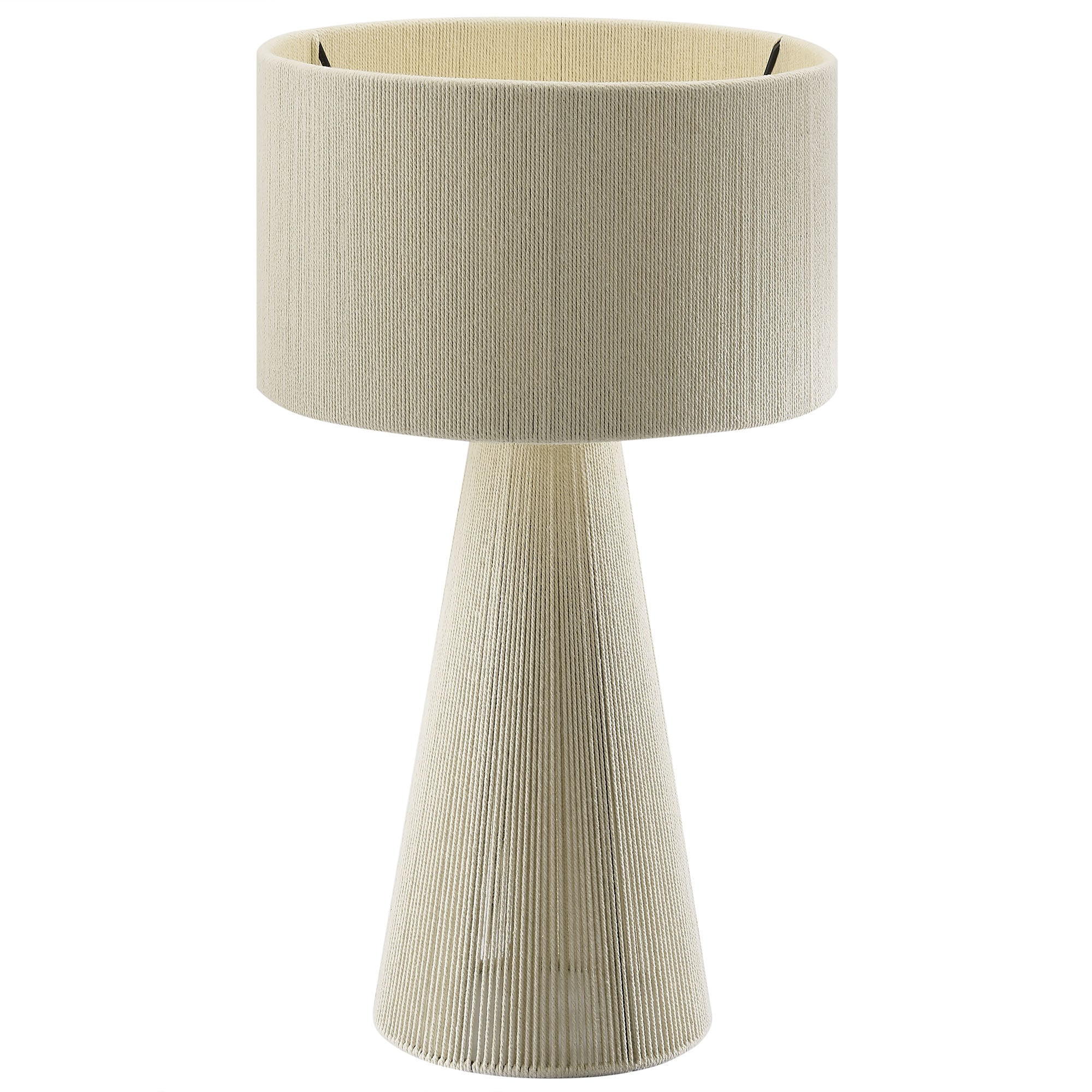 Gia Handwoven Cotton Thread Striped or Plain Table Lamp
