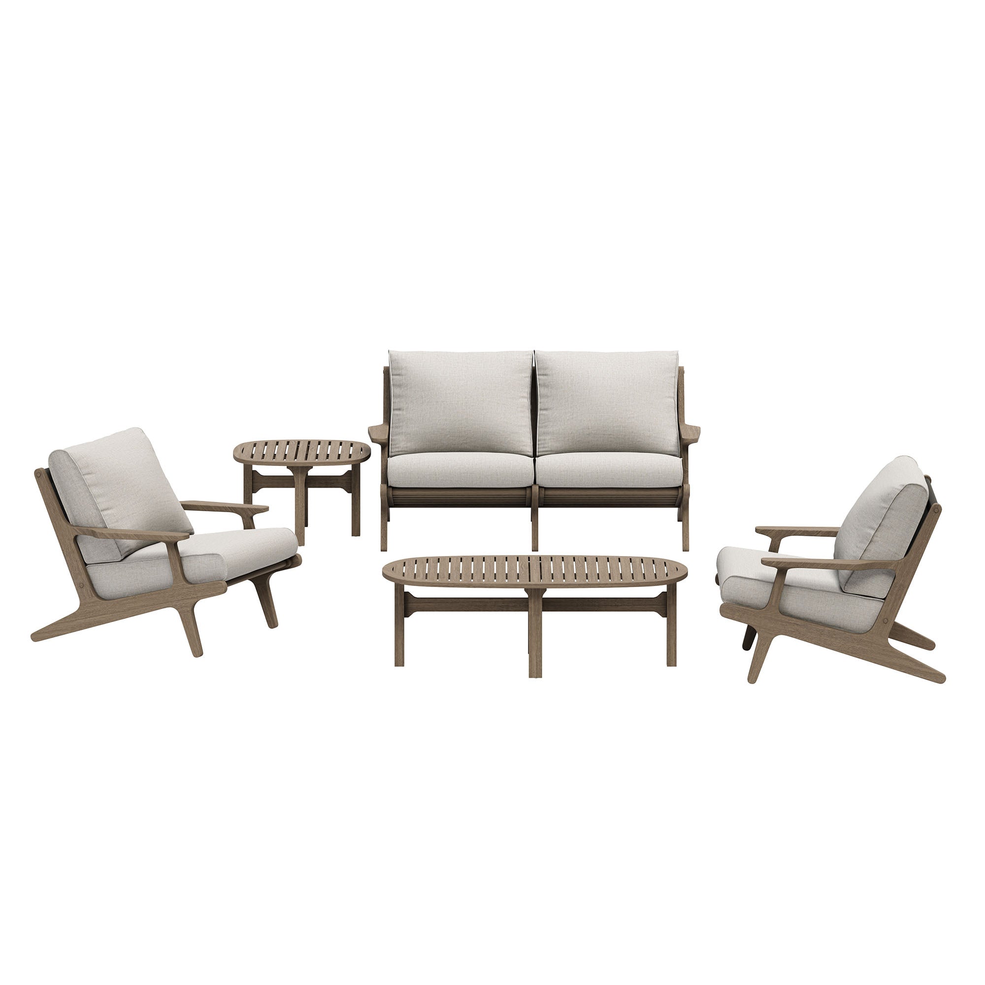 Modway EEI-7265 Saratoga 5-Piece Outdoor Patio Teak Wood Furniture Set