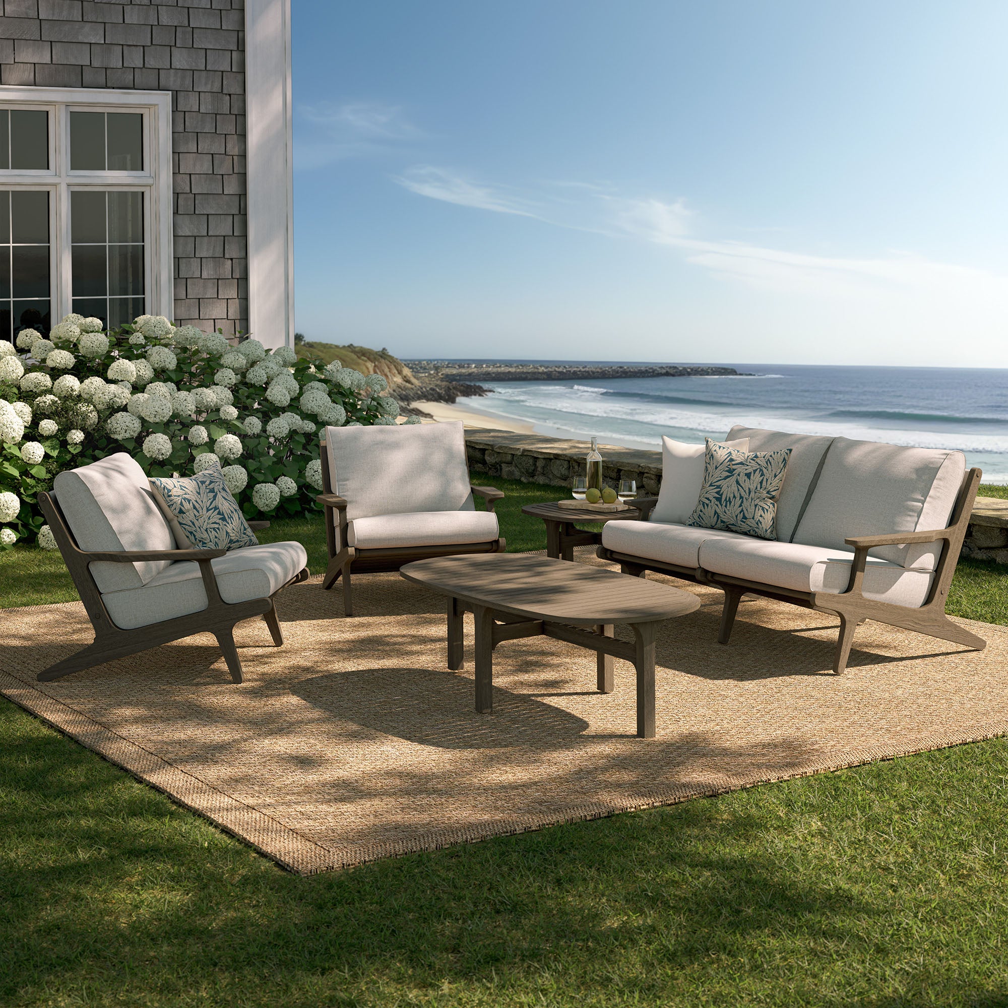 Modway EEI-7265 Saratoga 5-Piece Outdoor Patio Teak Wood Furniture Set