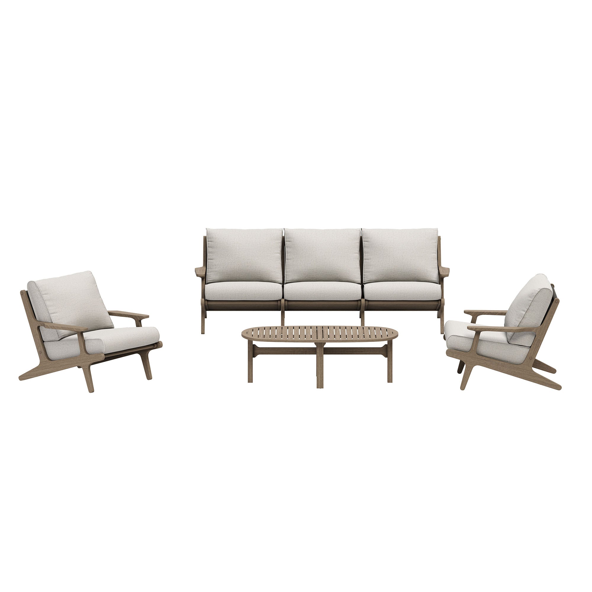 Modway EEI-7266 Saratoga 4-Piece Outdoor Patio Teak Wood Furniture Set
