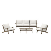 Modway Saratoga 4-Piece Outdoor Patio Teak Wood Furniture Set