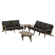 Modway Saratoga 4-Piece Outdoor Patio Teak Wood Furniture Set