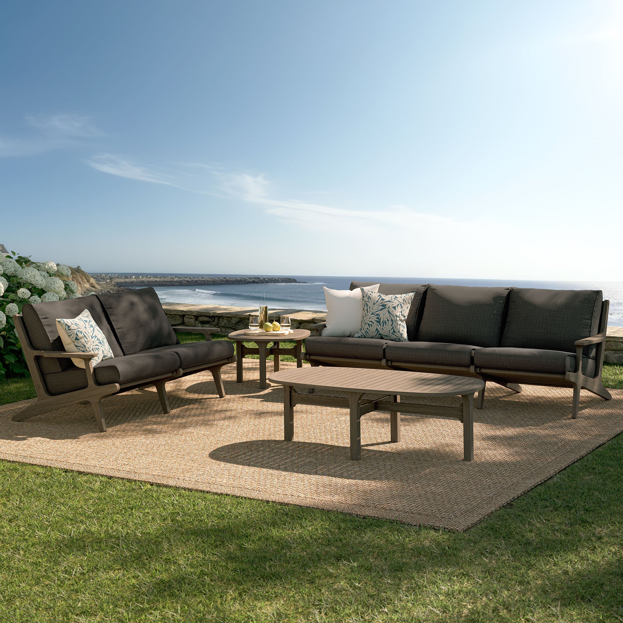 Modway EEI-7270 Saratoga 4-Piece Outdoor Patio Teak Wood Furniture Set
