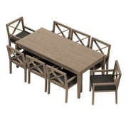 Modway EEI-7271 Northlake 9-Piece Outdoor Patio Teak Wood Dining Set