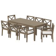 Modway Northlake 9-Piece Outdoor Patio Teak Wood Dining Set