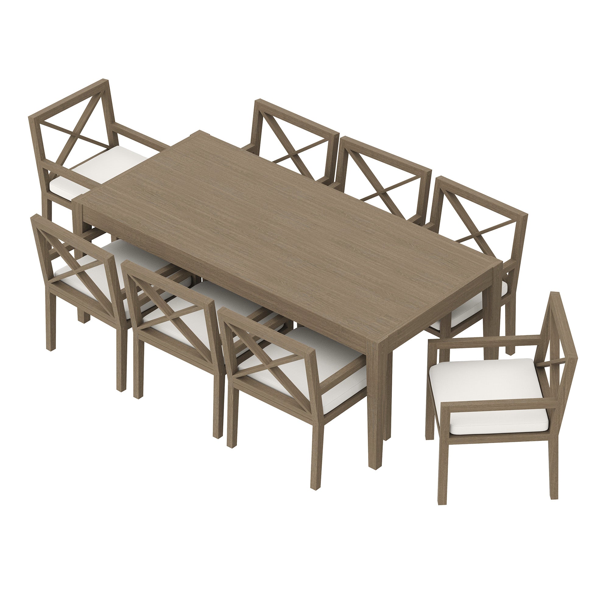 Modway Northlake 9-Piece Outdoor Patio Teak Wood Dining Set