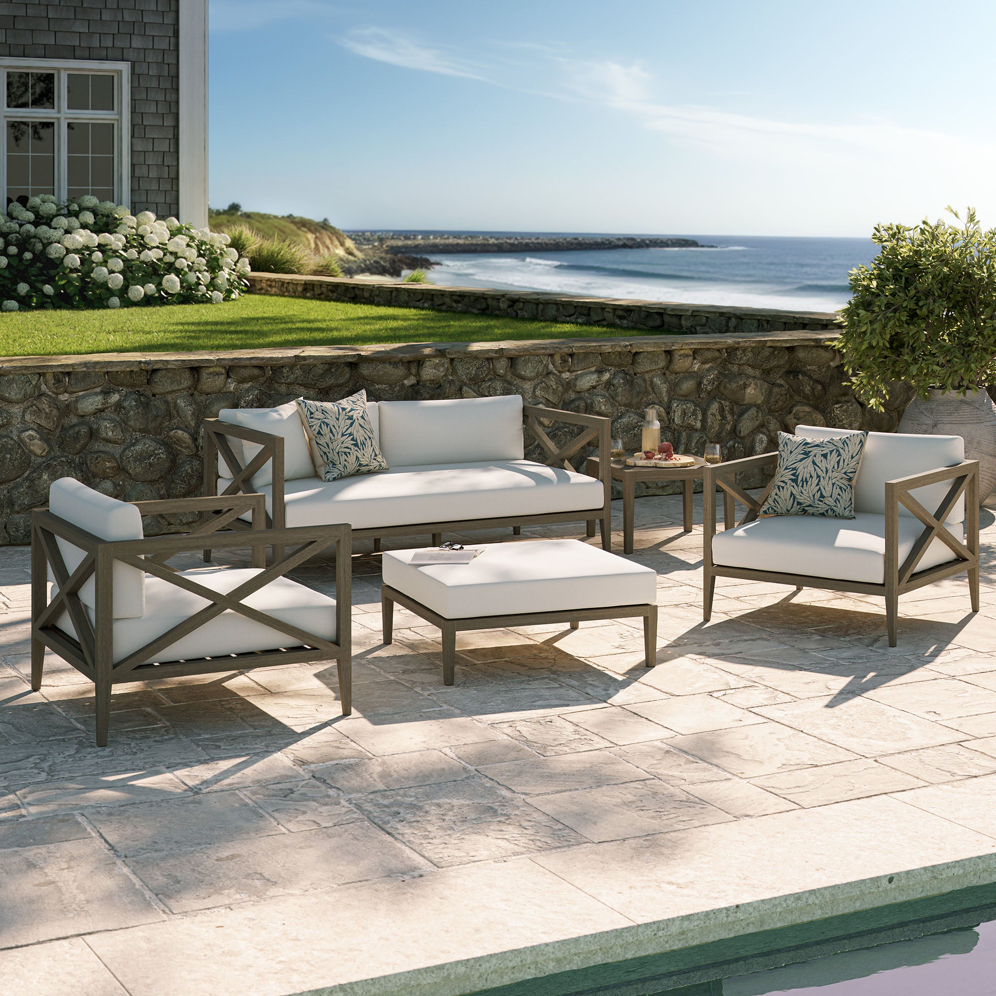 Modway Northlake 5-Piece Outdoor Patio Teak Wood Furniture Set
