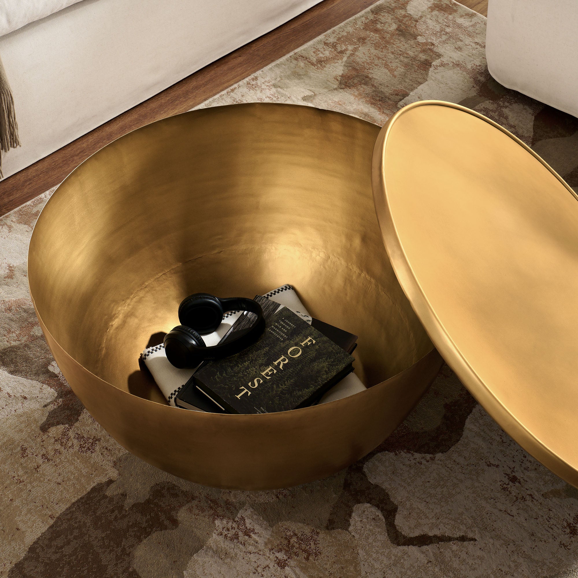 Modway Viora 32 Inch Metal Storage Coffee Table