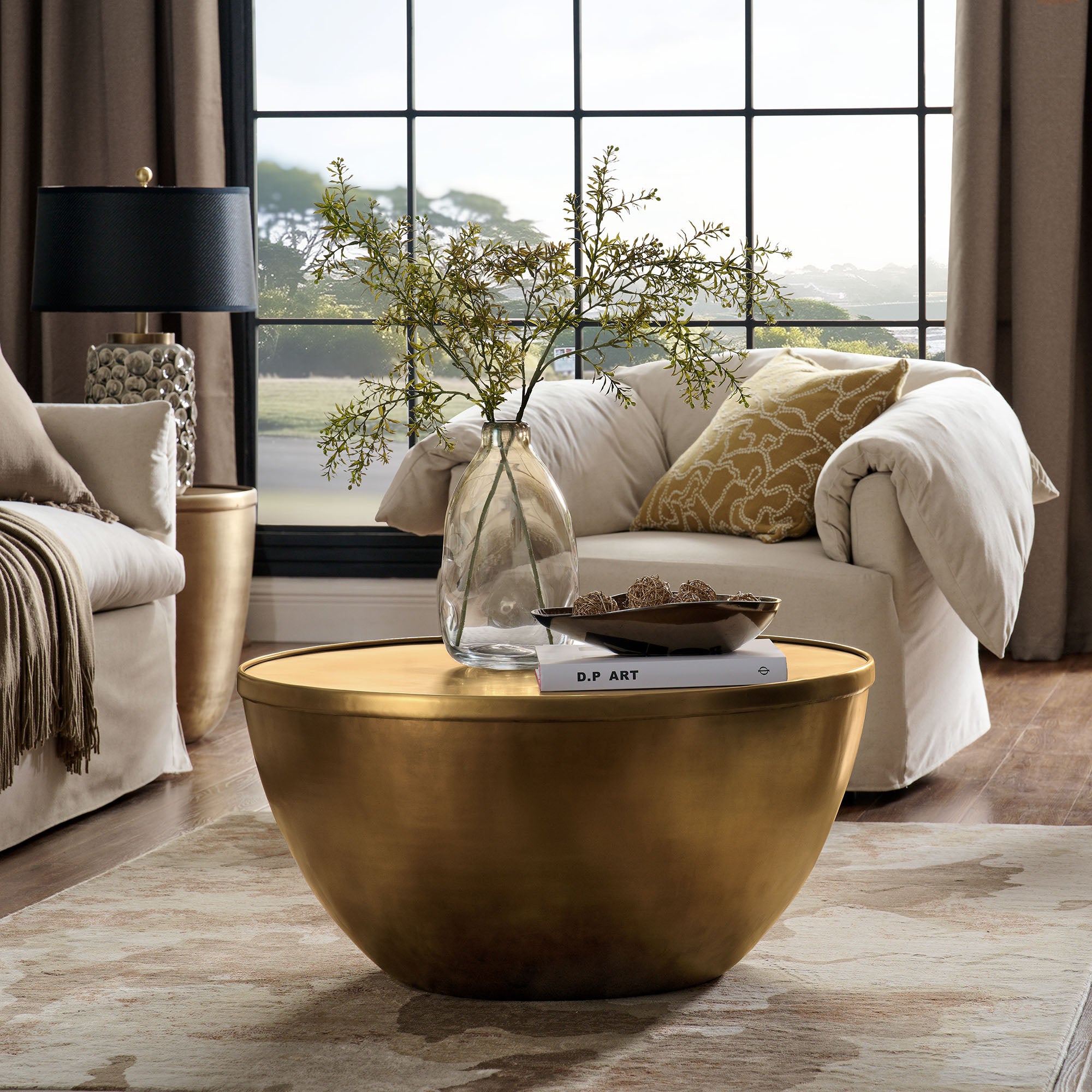 Modway Viora 32 Inch Metal Storage Coffee Table