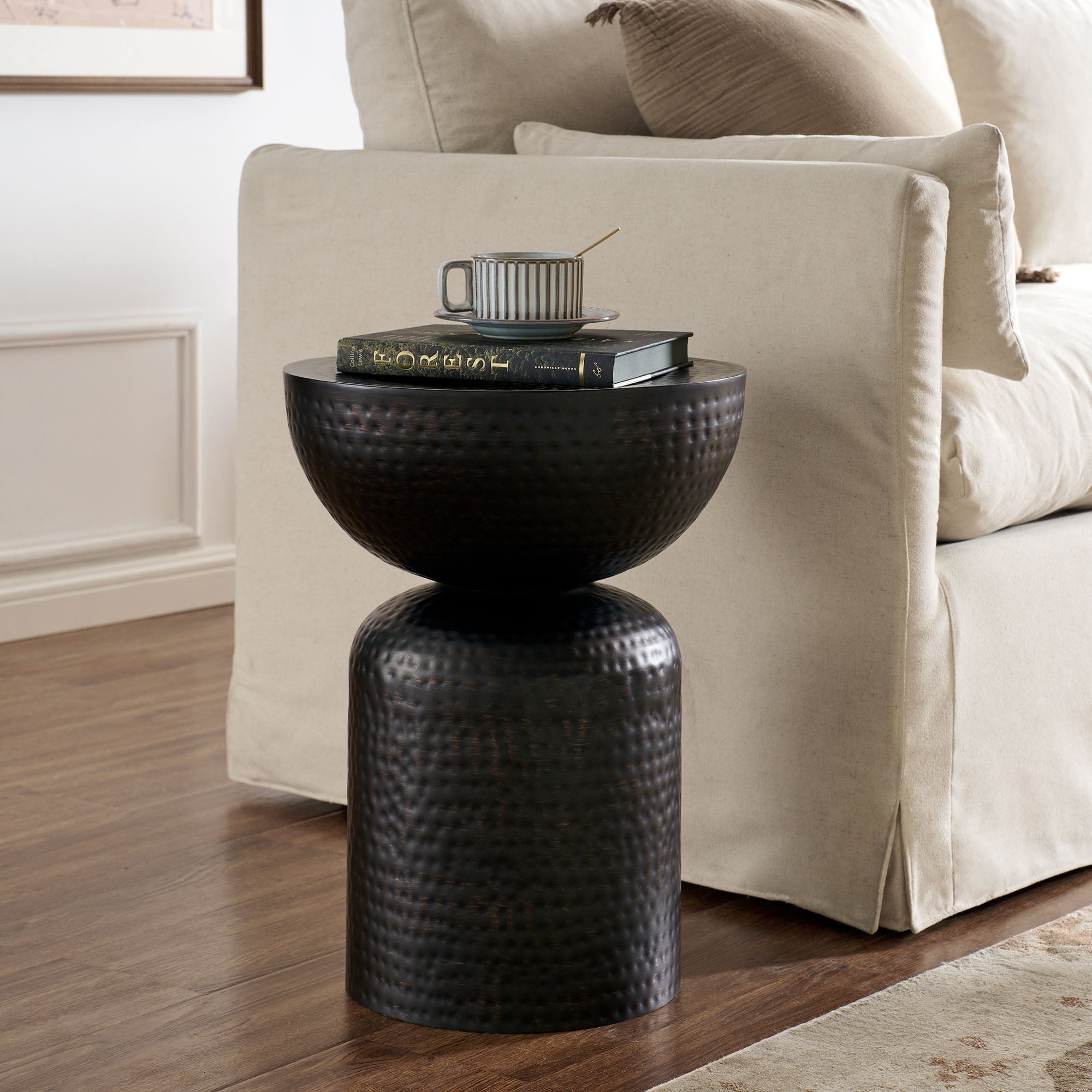 Modway Mella Metal Hammered Side Table