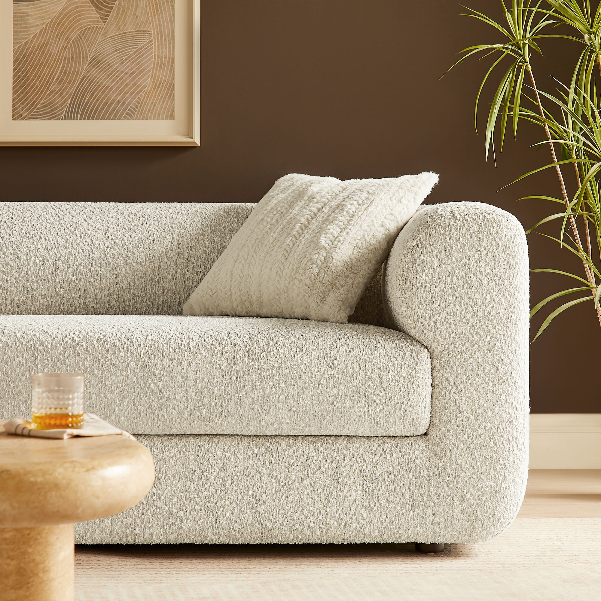Modway Leif 89" Boucle Upholstered Sofa