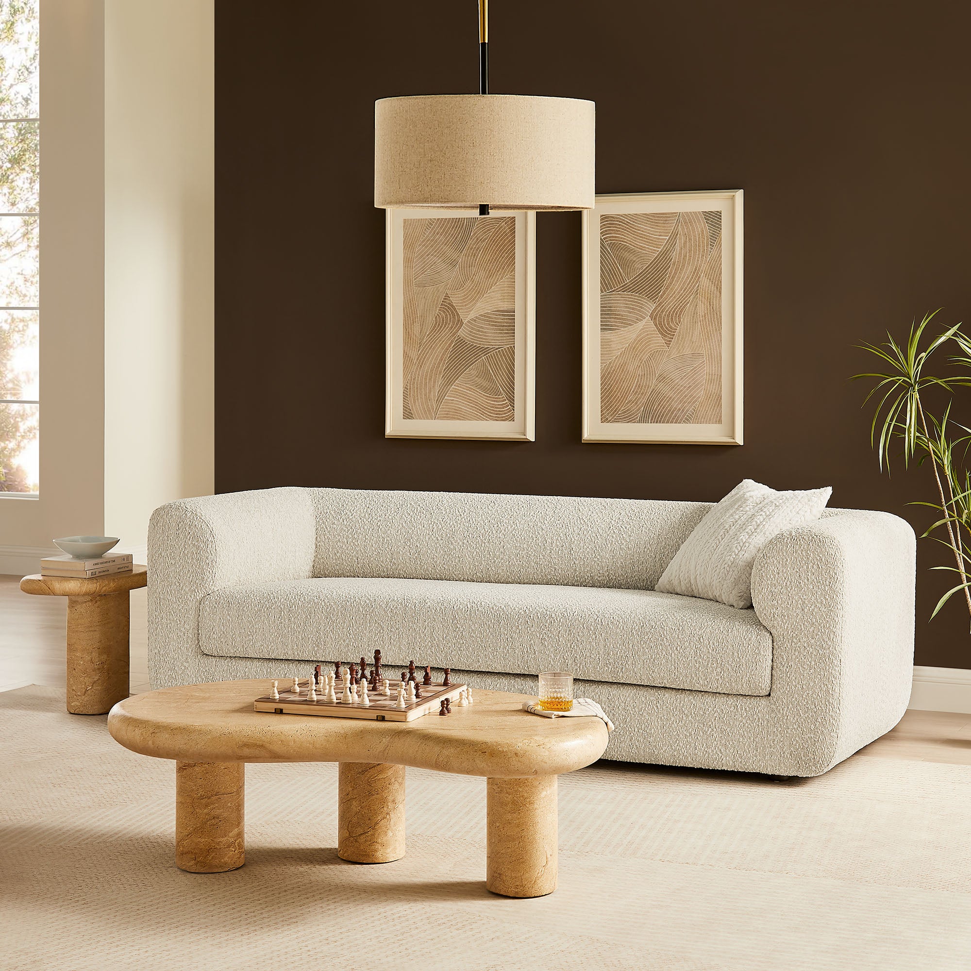 Modway Leif 89" Boucle Upholstered Sofa