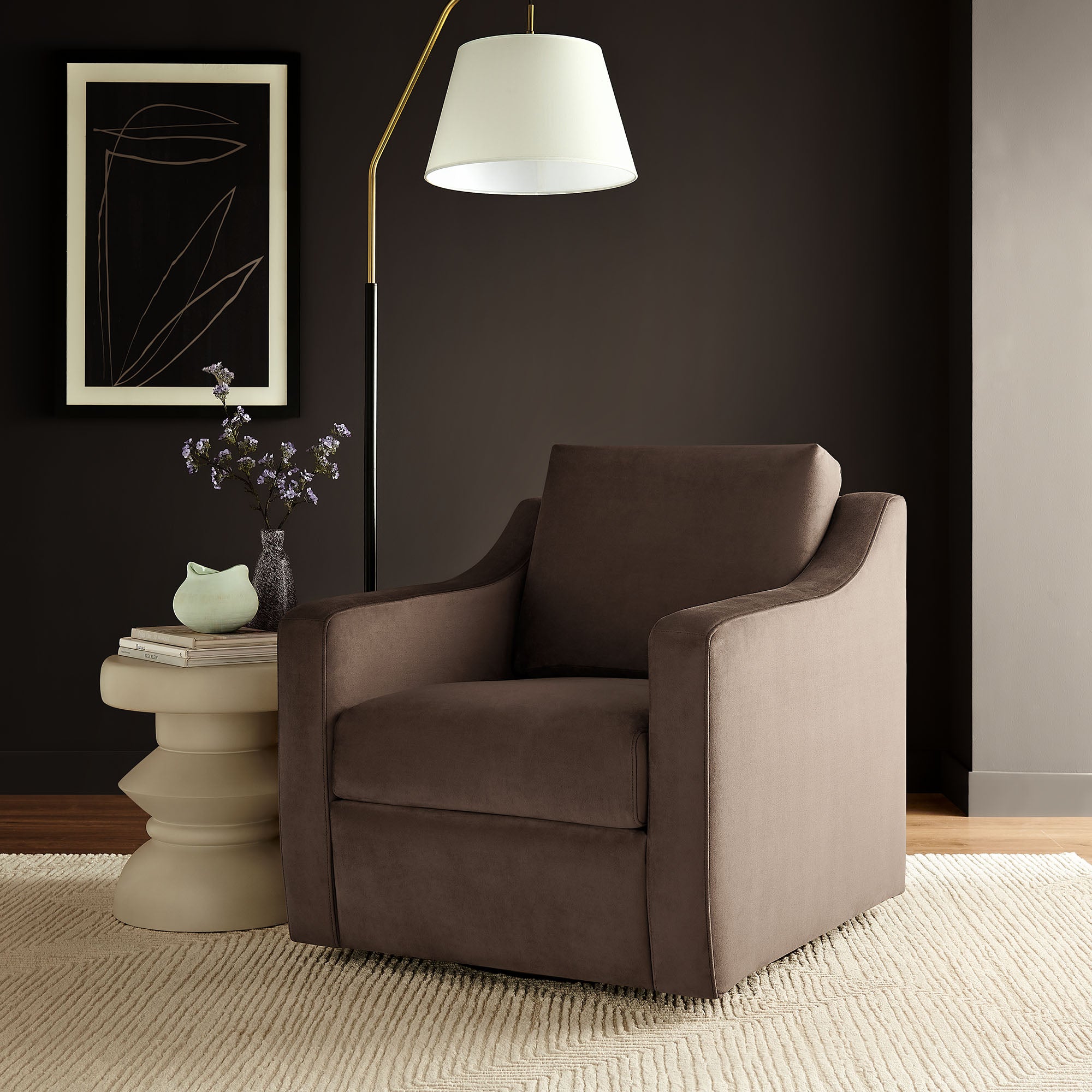 Modway Liora Performance Velvet Armchair