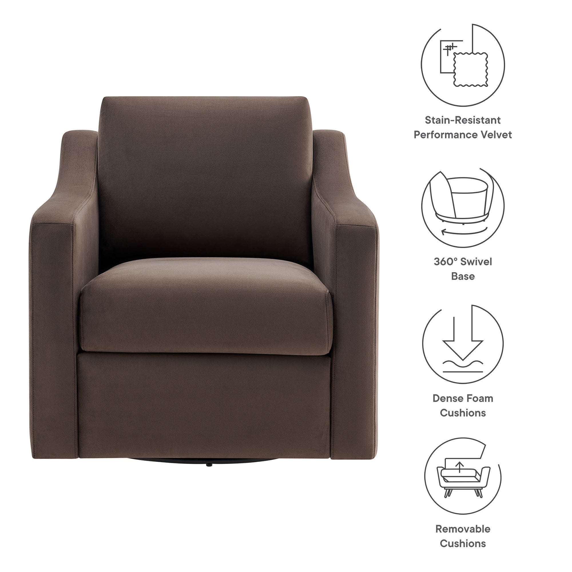 Modway Liora Performance Velvet Armchair