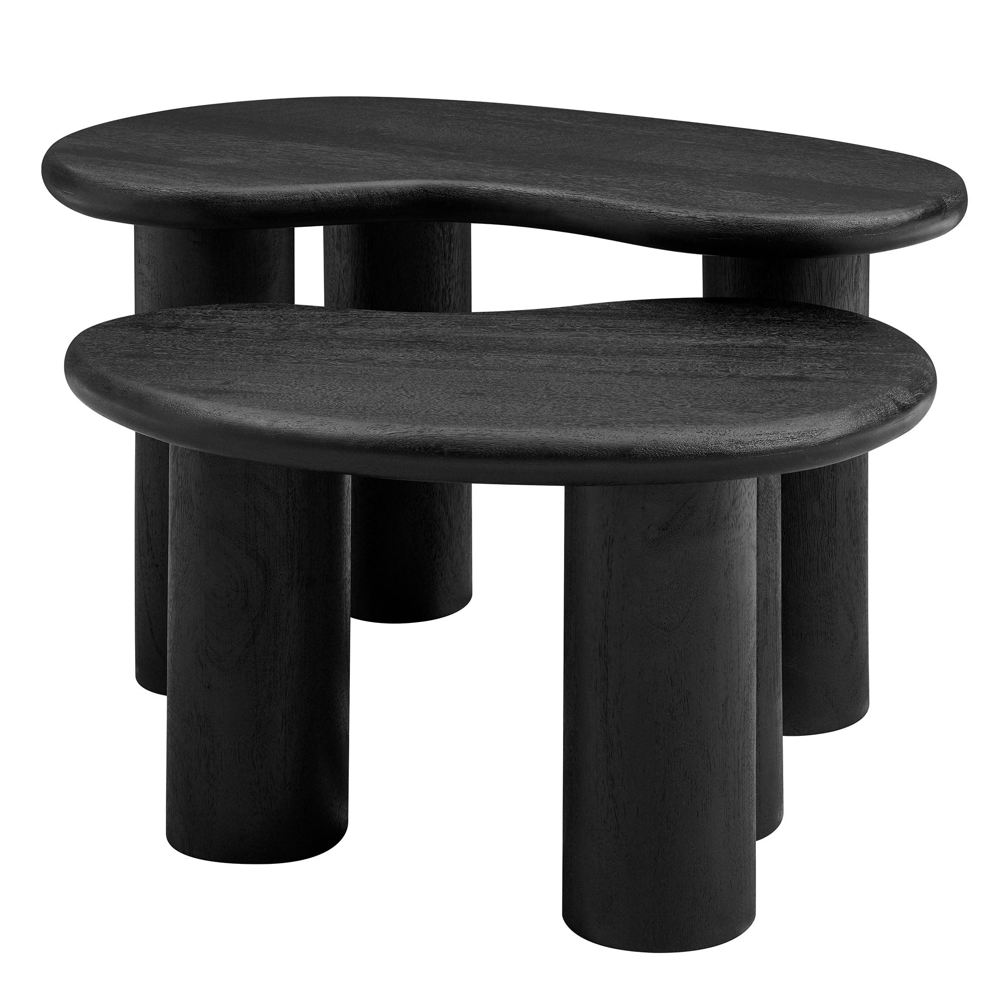 Modway Hackney Mango Wood Nesting Coffee Table Set