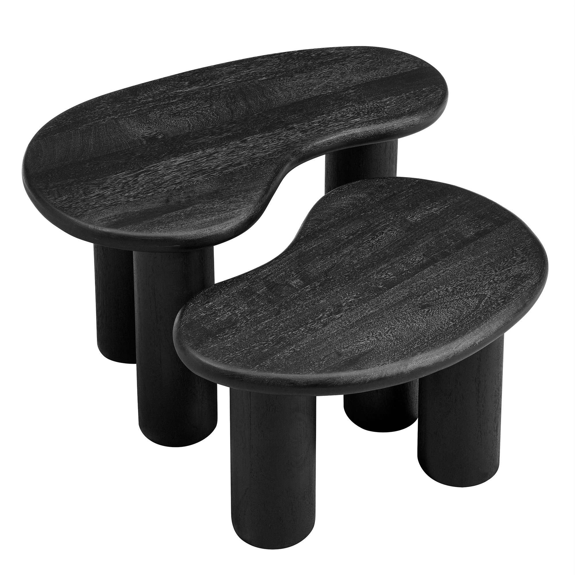 Modway Hackney Mango Wood Nesting Coffee Table Set