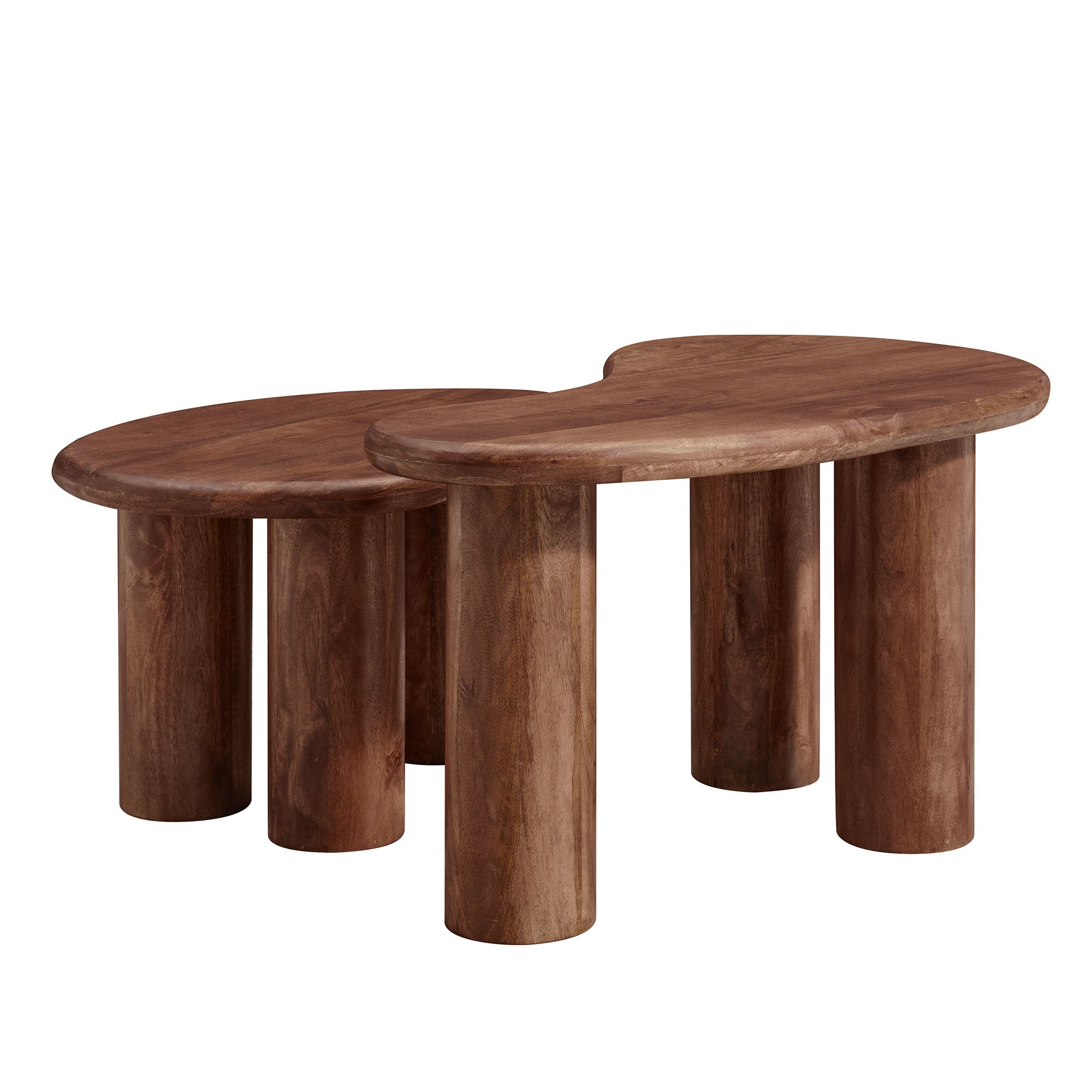 Modway Hackney Mango Wood Nesting Coffee Table Set
