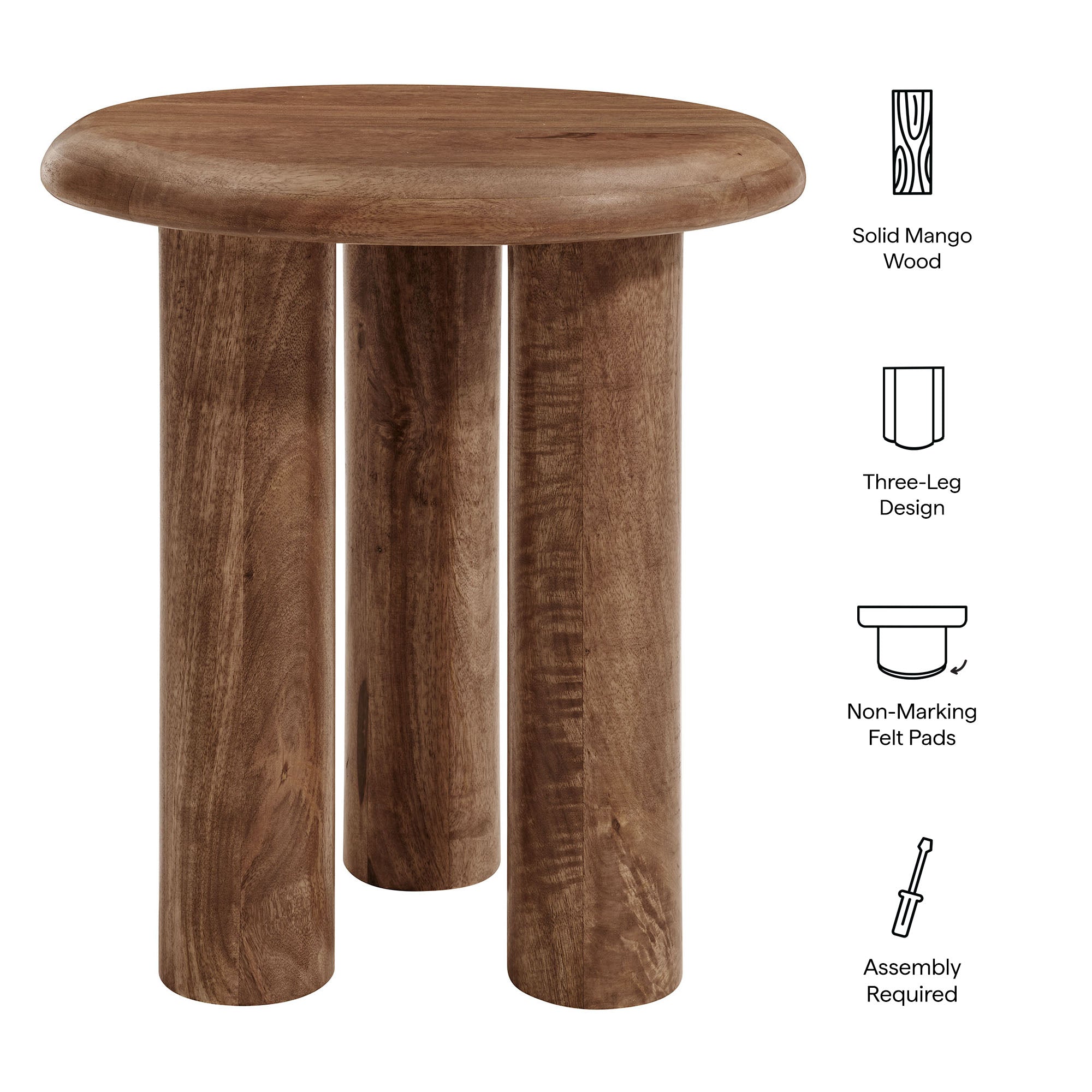 Modway Mavina Mango Wood Side Table