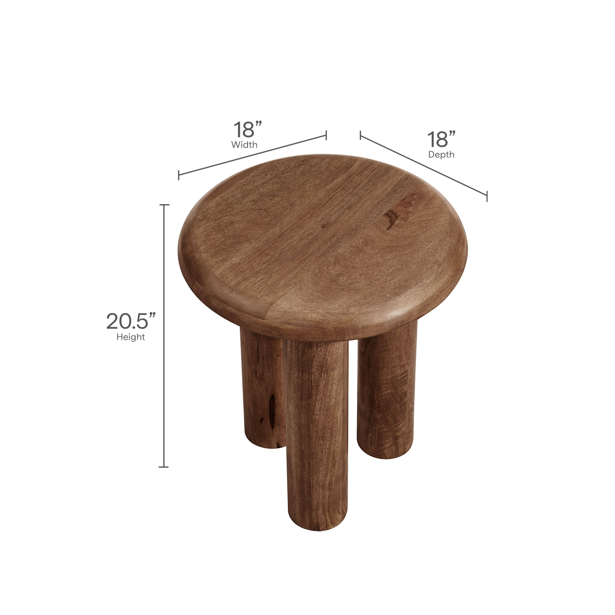 Modway Mavina Mango Wood Side Table
