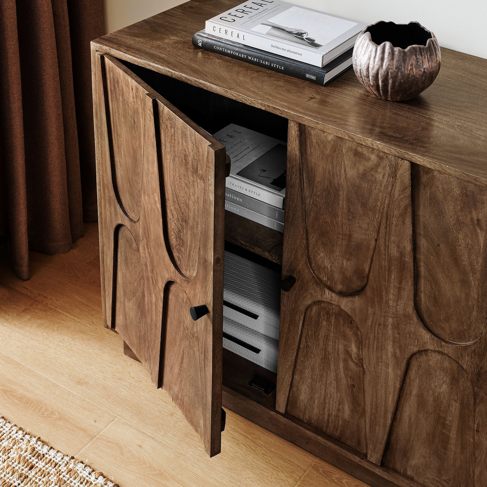 Modway Veda 72" Mango Wood Sideboard Cabinet