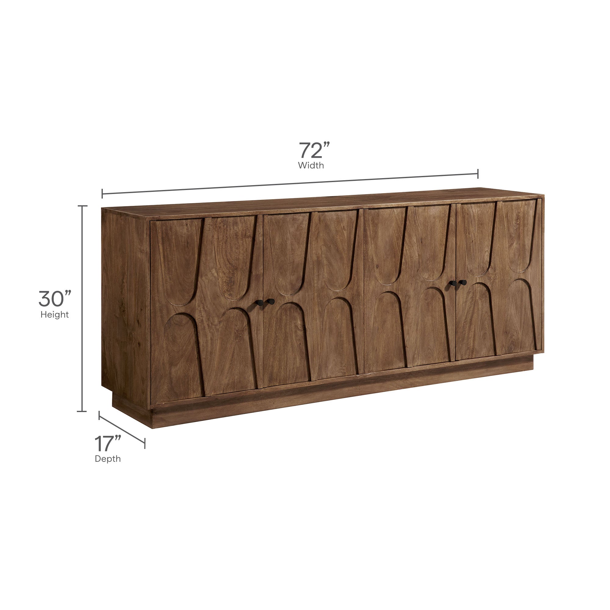 Modway Veda 72" Mango Wood Sideboard Cabinet