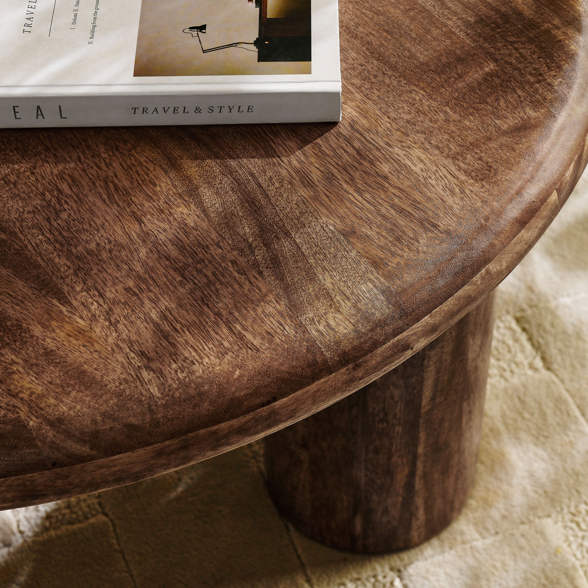 Modway Mavina Round Mango Wood Coffee Table