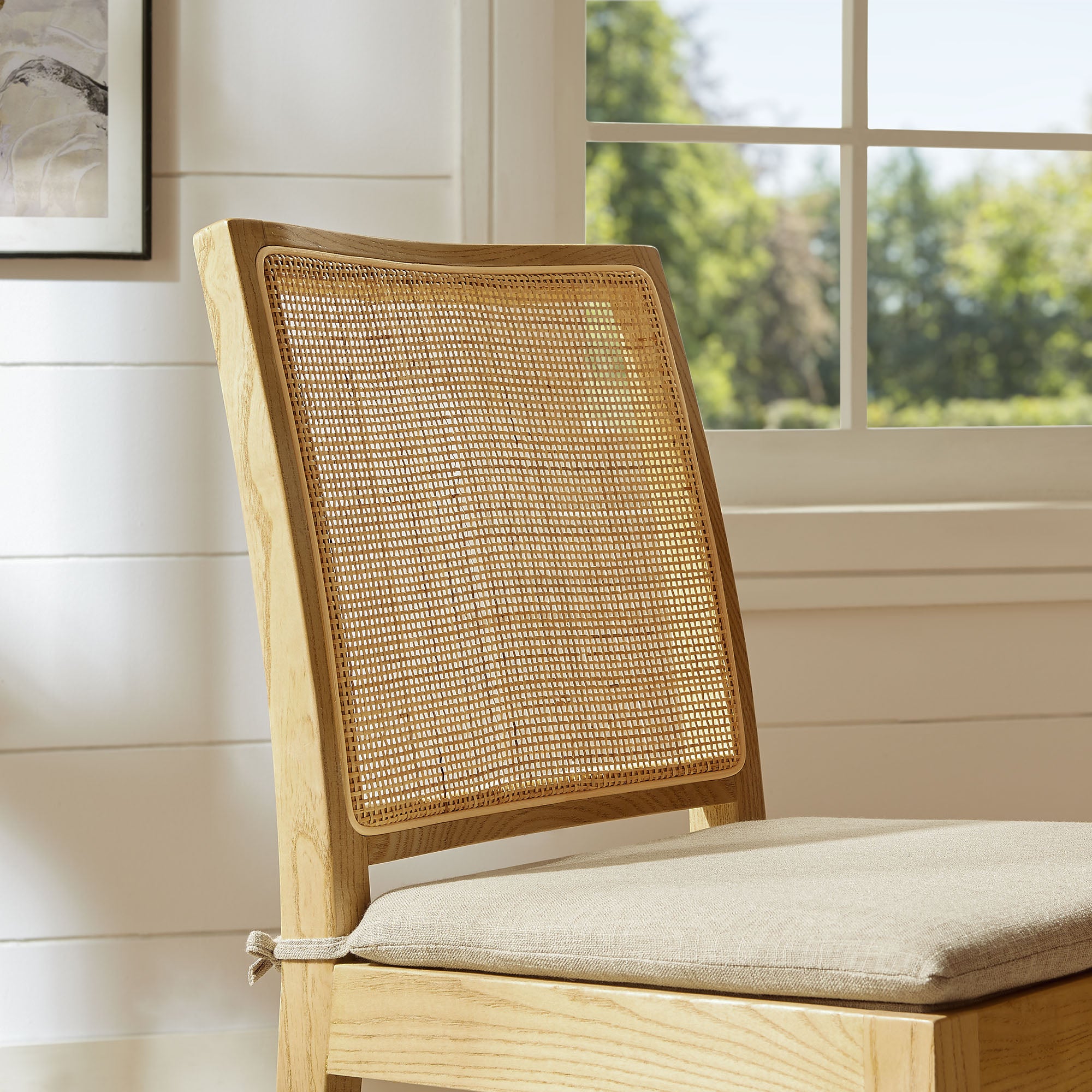 Modway Ovard Wood and Rattan Dining Chair
